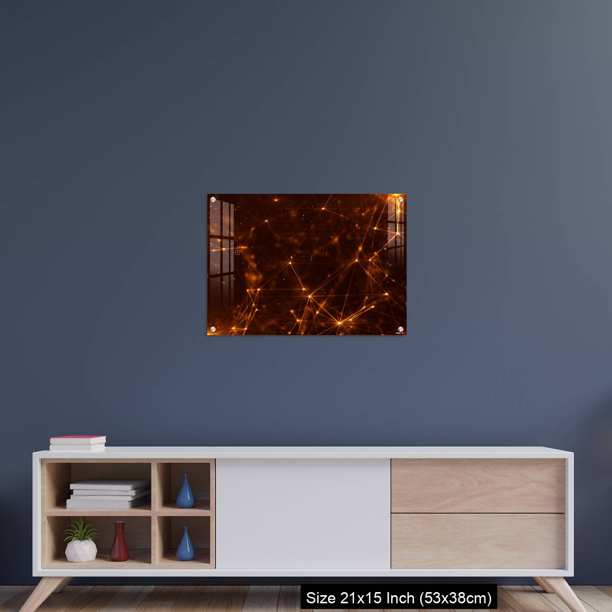 OMGs Acrylic Wall Decor – Abstract plexus structure of many glowing lines and particles. - Image 15