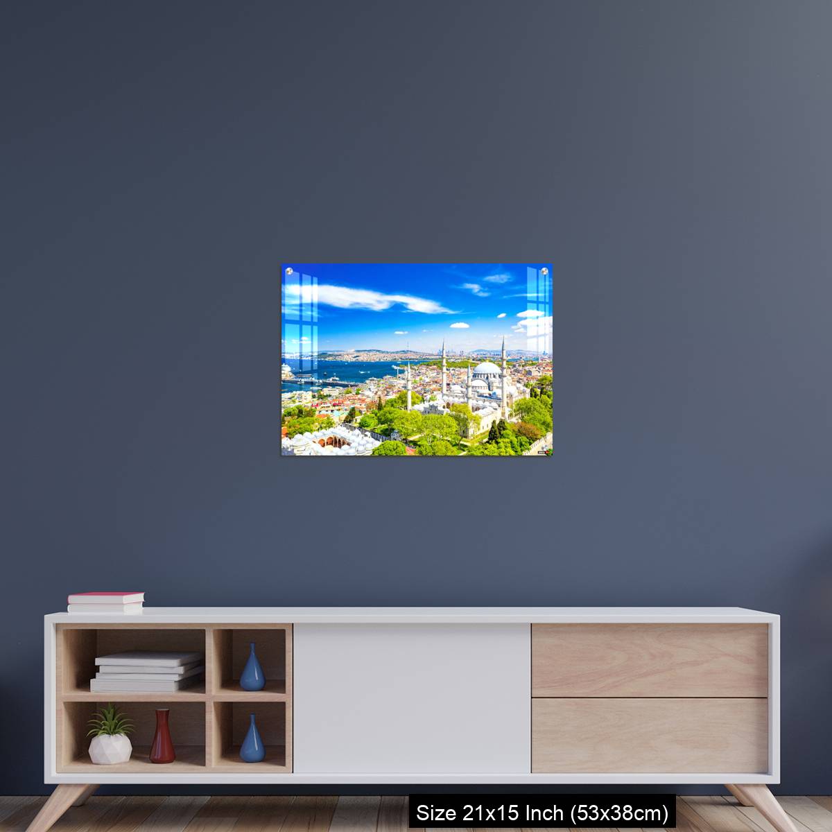 OMGs Acrylic Wall Decor – Aerial drone view of the Suleymaniye Mosque, huge Ottoman imperial mosque in Istanbul, Turkey. - Image 15