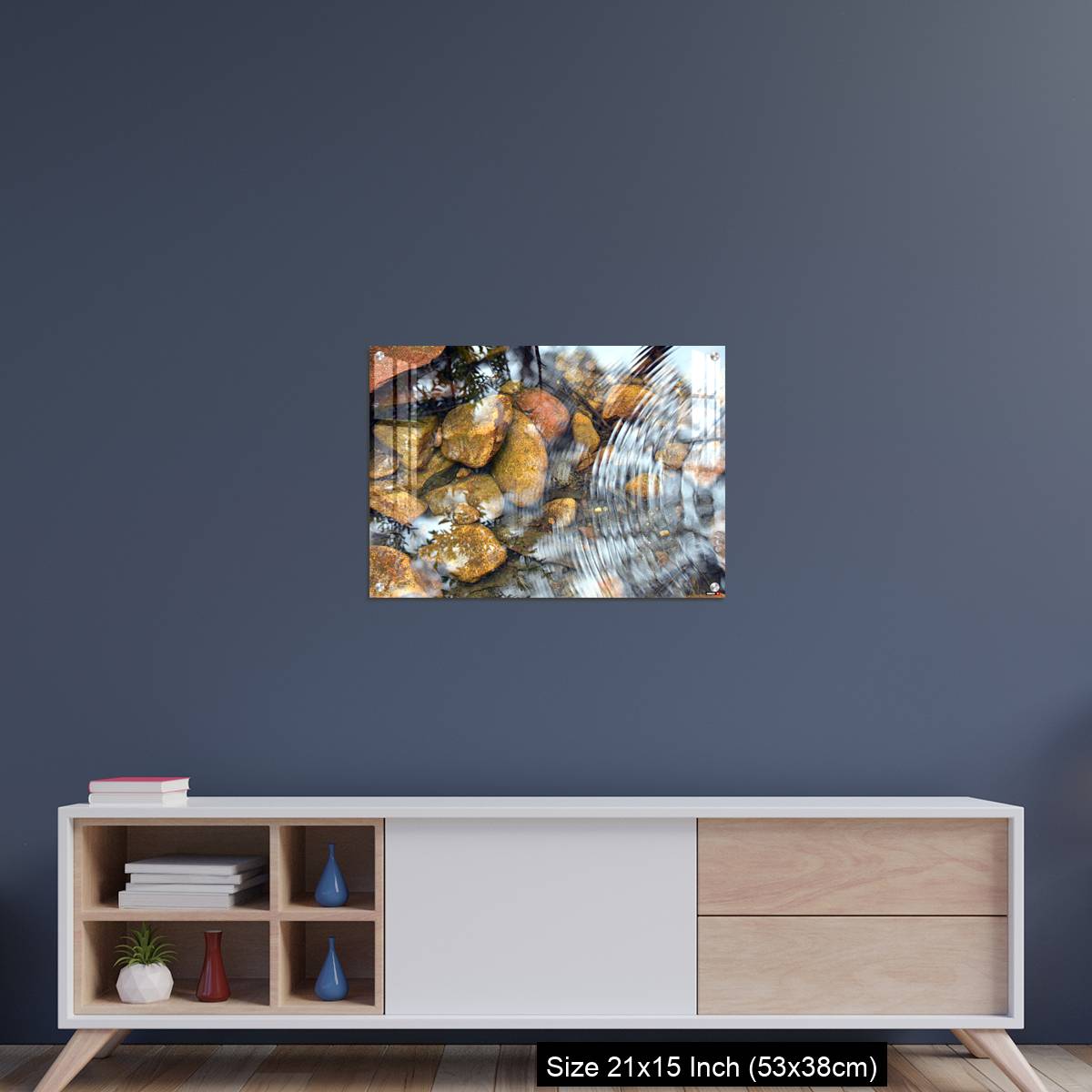 OMGs Acrylic Wall DecorRipples and reflections in a pebbly pond - Image 15