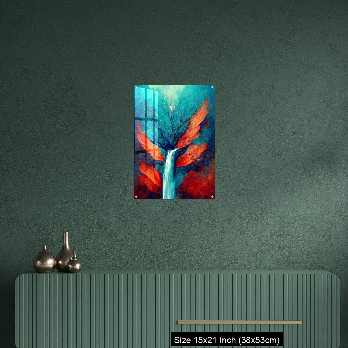 OMGs Acrylic Wall Decor – Abstract illustration of a waterfall stream from the tree - Image 16