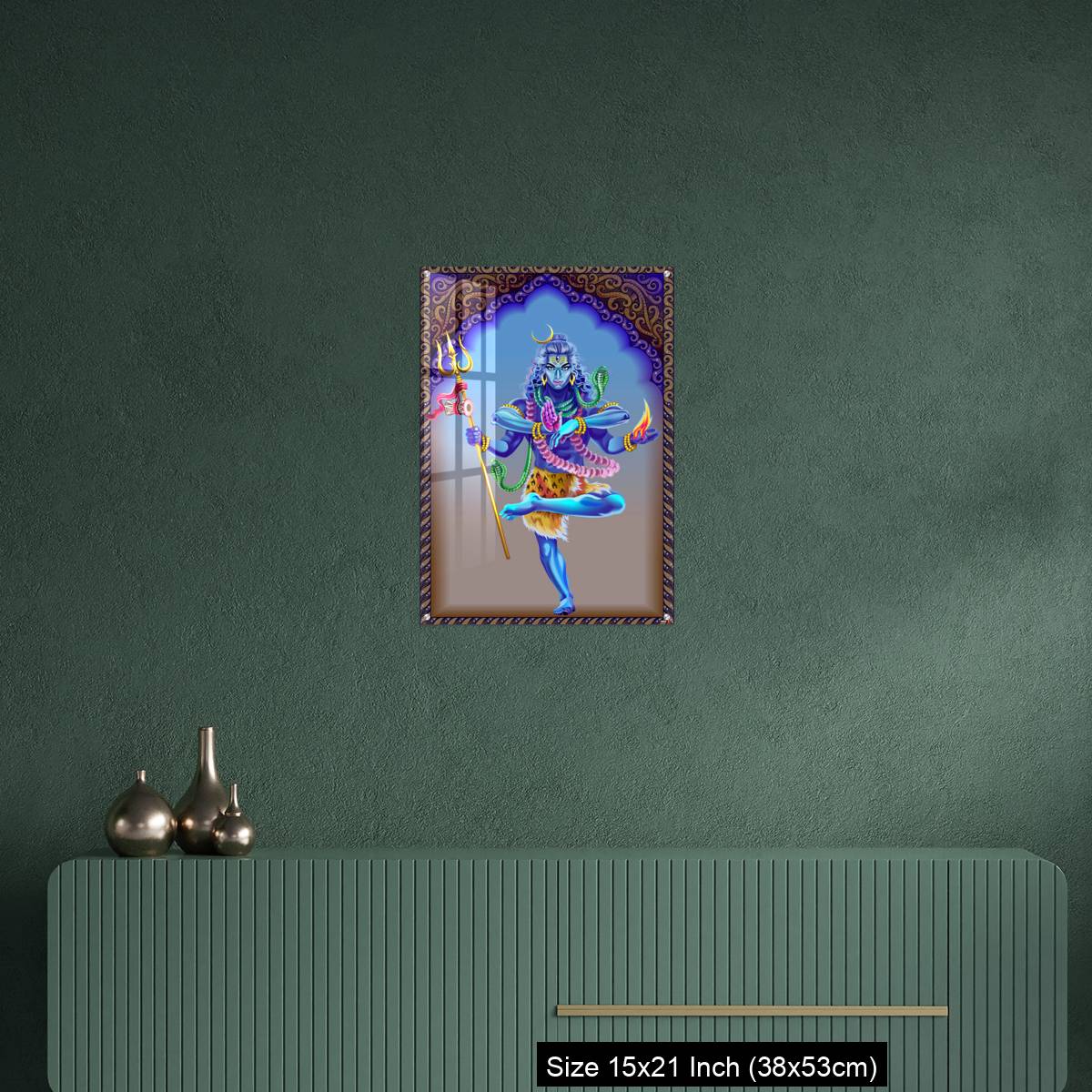 OMGs Acrylic Wall Decor – God Shiva on the background of an ornamental arch - Image 16