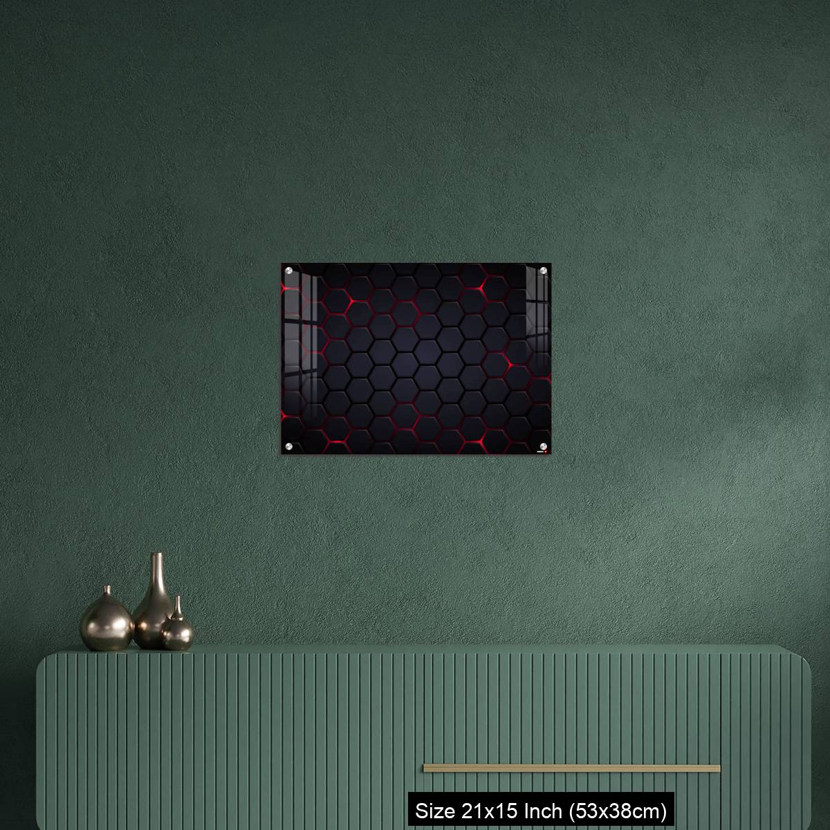 OMGs Acrylic Wall Decor – Abstract Futuristic background with hexagons . - Image 16