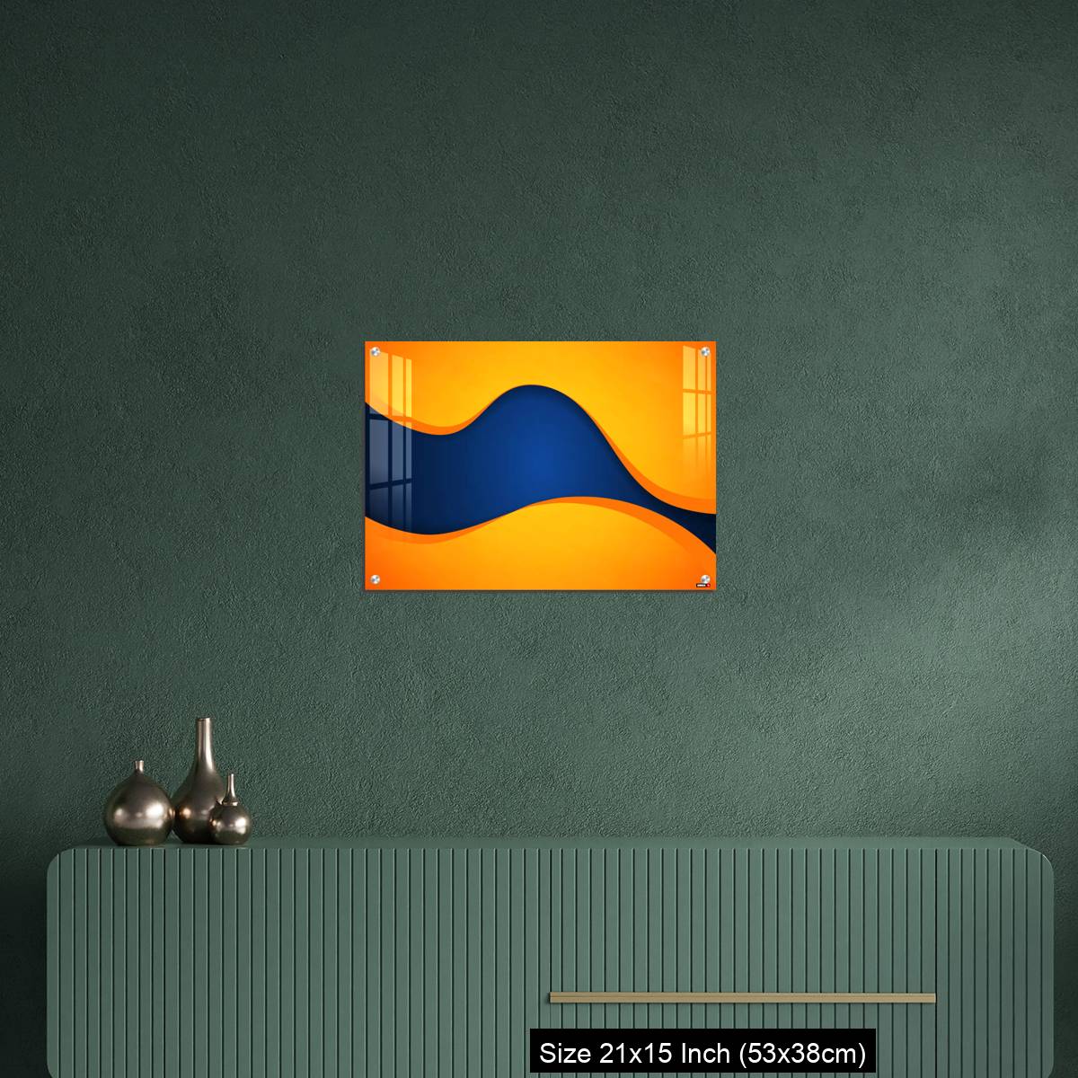 OMGs Acrylic Wall Decor – Abstract blue and orange wave vector background - Image 16