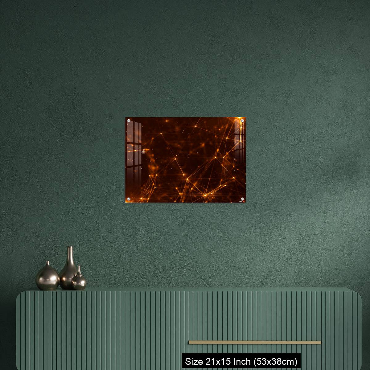 OMGs Acrylic Wall Decor – Abstract plexus structure of many glowing lines and particles. - Image 16