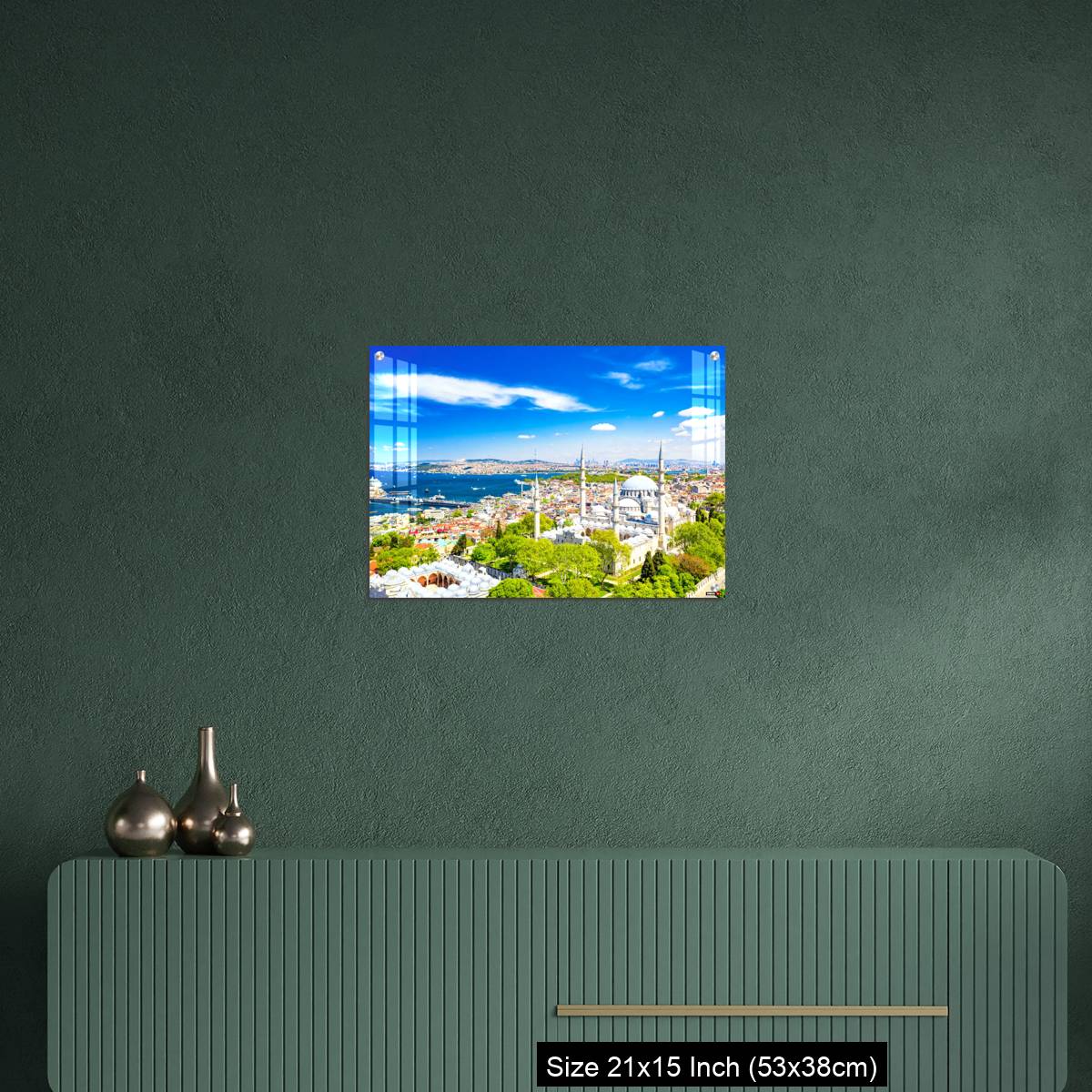 OMGs Acrylic Wall Decor – Aerial drone view of the Suleymaniye Mosque, huge Ottoman imperial mosque in Istanbul, Turkey. - Image 16