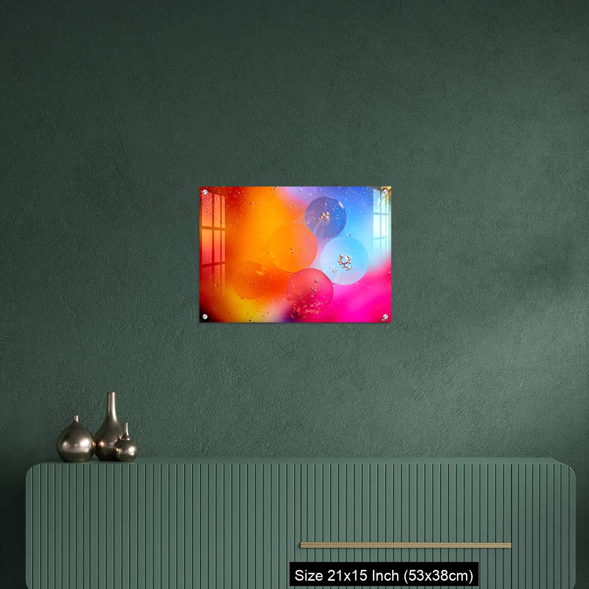 OMGs Acrylic Wall Decor – Beautiful abstract background from mixed water and oil in orange and purple color. - Image 16