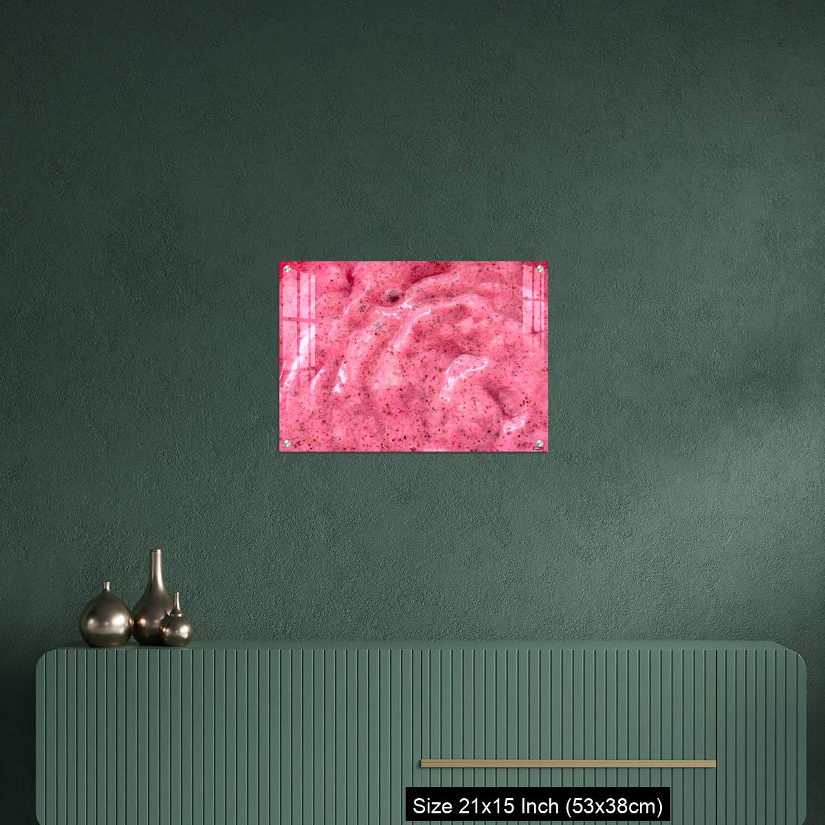 OMGs Acrylic Wall Decor – Close up Blueberry Yogurt Smoothie isolated background - Image 16