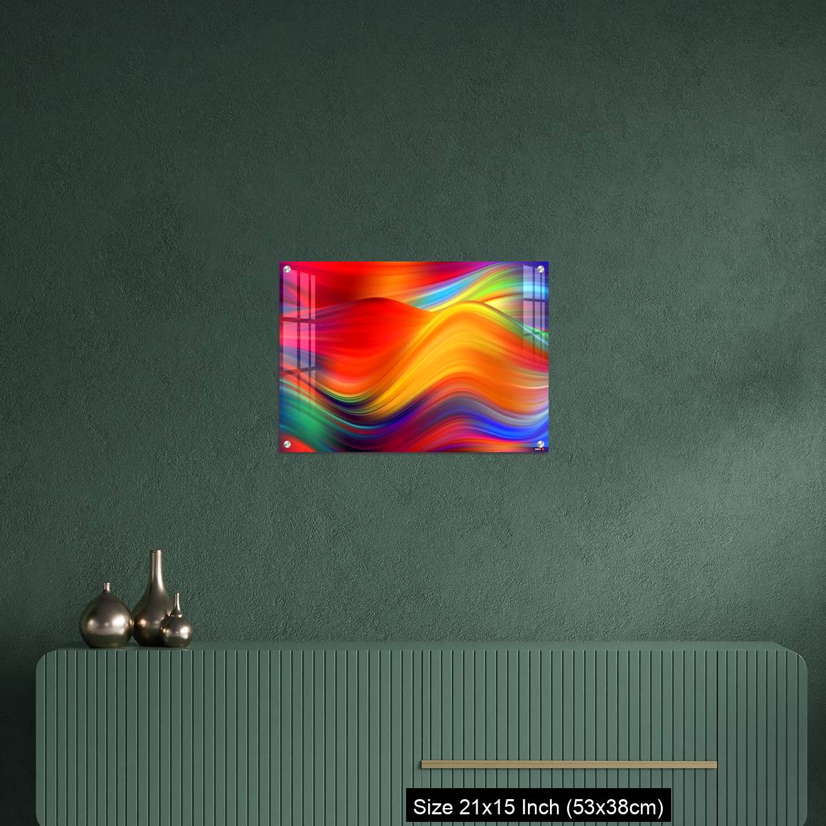 OMGs Acrylic Wall Decor – Modern colorful flow poster. Wave Liquid shape color background. - Image 16