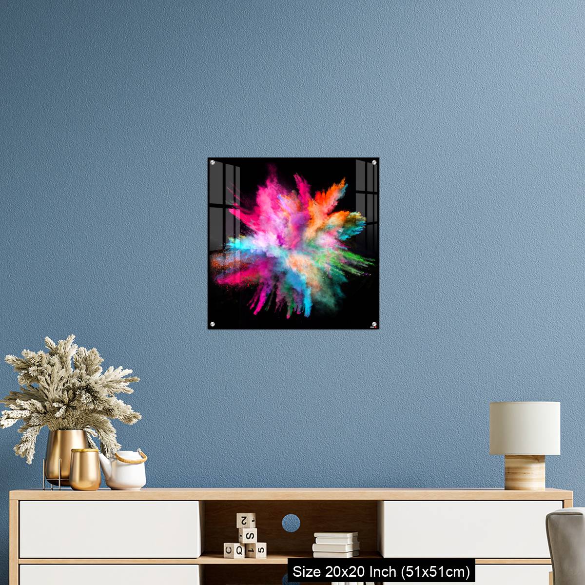 OMGs Acrylic Wall Decor – Colored powder explosion on black background - Image 17