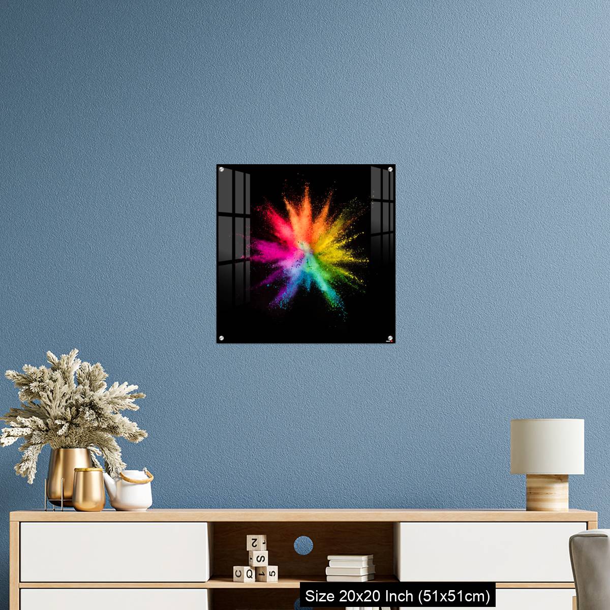 OMGs Acrylic Wall Decor – Colored powder explosion on black background - Image 17