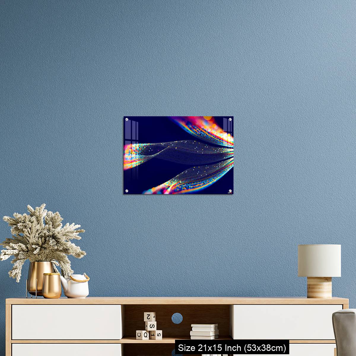 OMGs Acrylic Wall Decor – Abstract technological background in vibrant colors with blur. - Image 17
