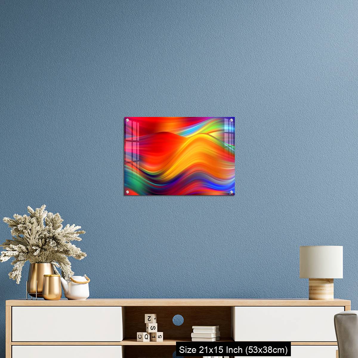 OMGs Acrylic Wall Decor – Modern colorful flow poster. Wave Liquid shape color background. - Image 17