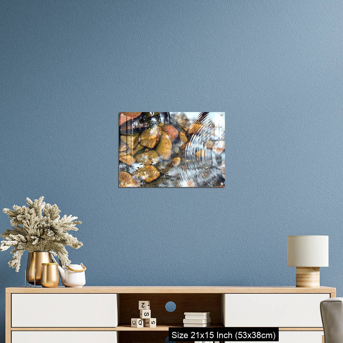 OMGs Acrylic Wall DecorRipples and reflections in a pebbly pond - Image 17