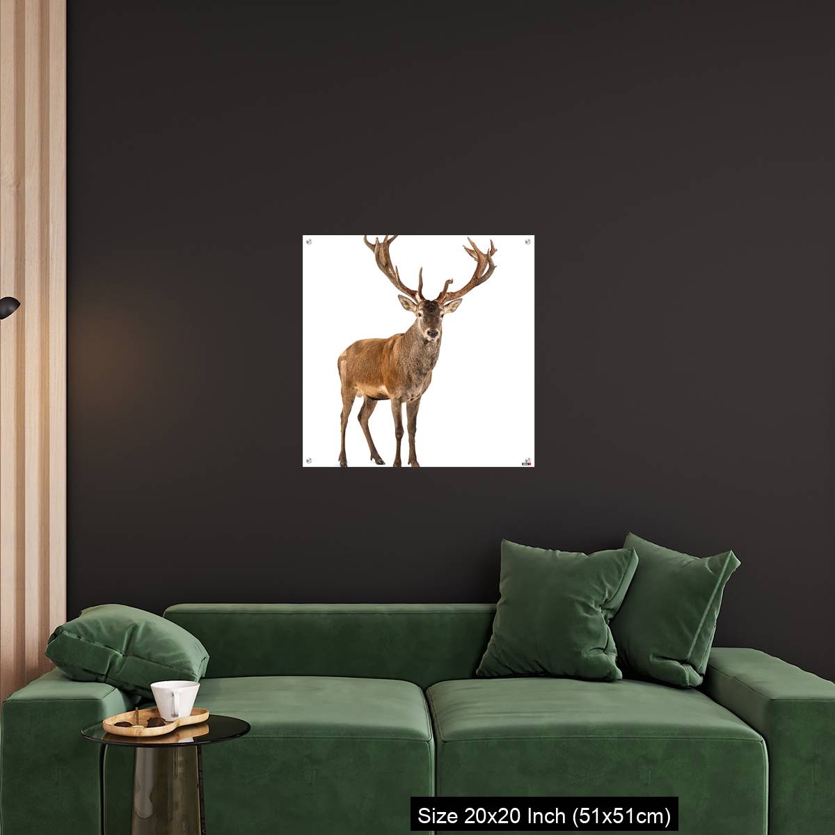 OMGs Acrylic Wall Decor – Red deer stag in front of a white background - Image 18