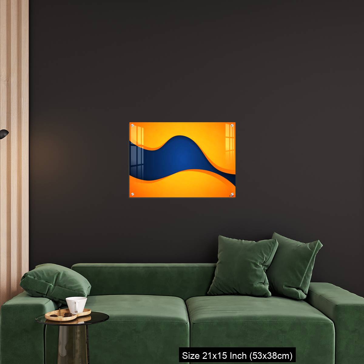OMGs Acrylic Wall Decor – Abstract blue and orange wave vector background - Image 18