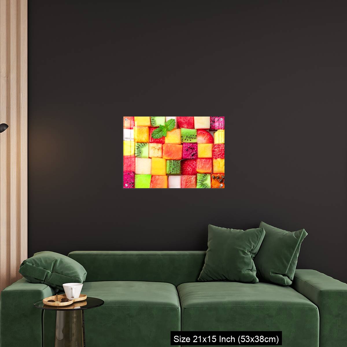 OMGs Acrylic Wall Decor – Fruit puzzle. Colorful food background or pattern arranged of different fruit cubes. - Image 18