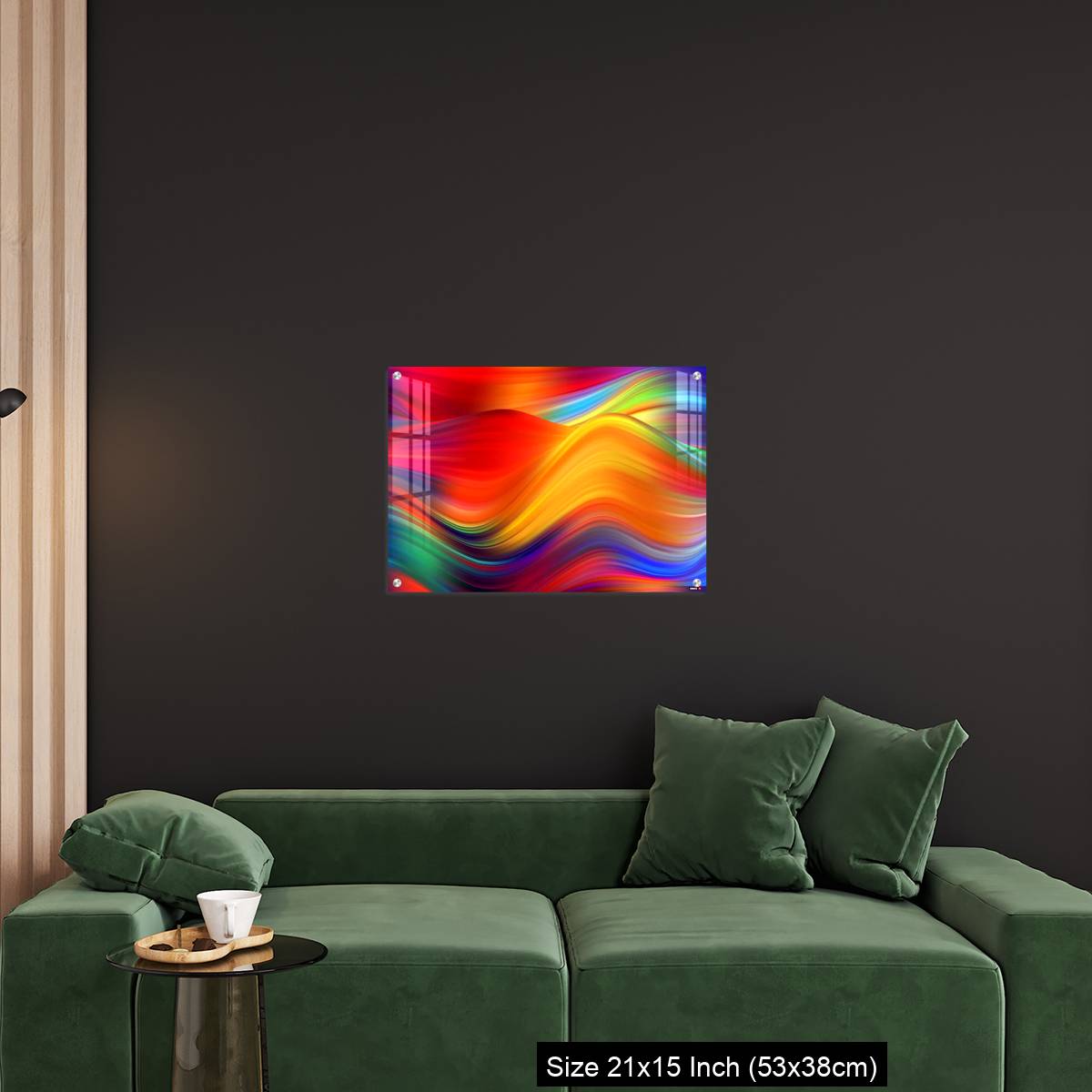 OMGs Acrylic Wall Decor – Modern colorful flow poster. Wave Liquid shape color background. - Image 18