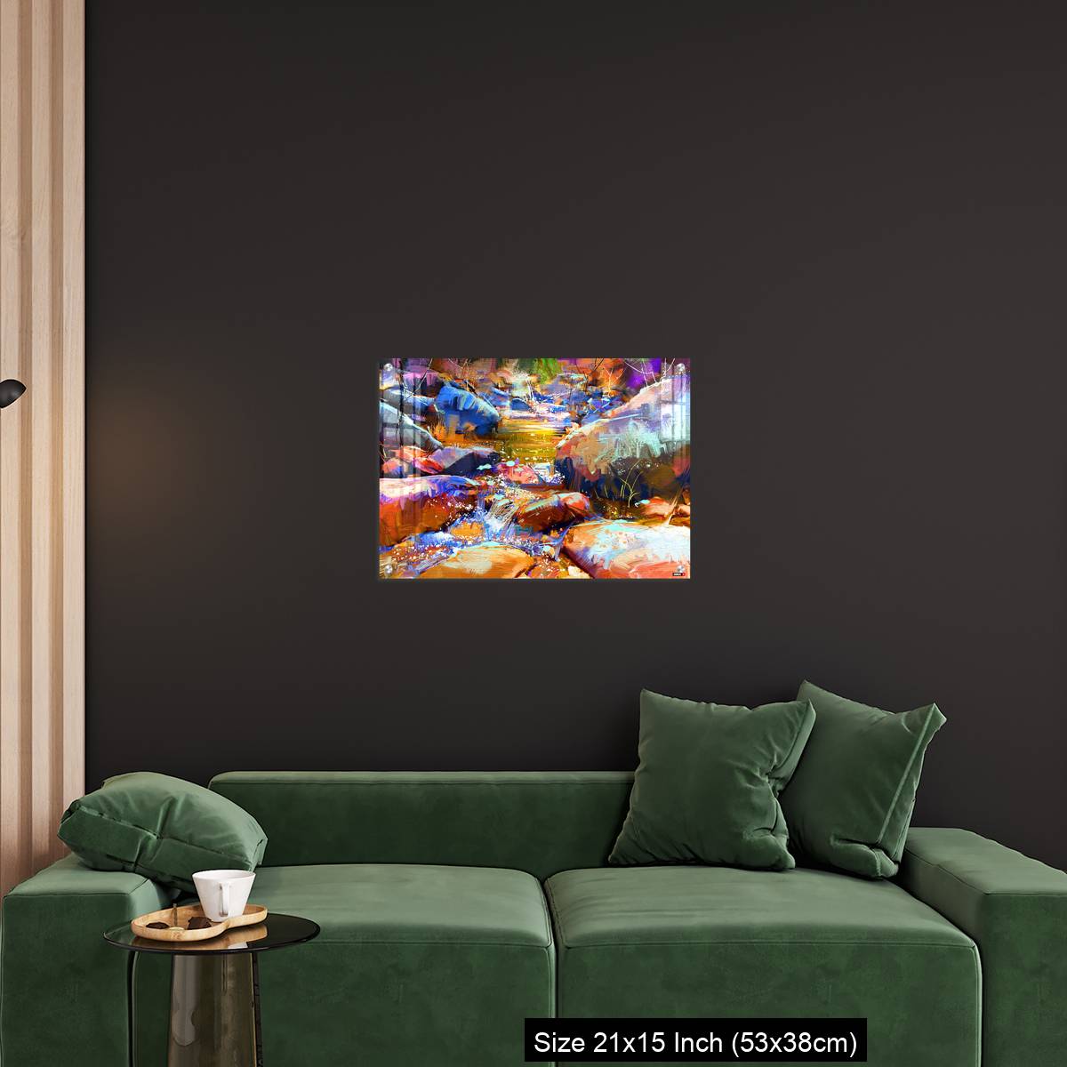 OMGs Acrylic Wall Decor – beautiful waterfall with colorful stones in autumn forest - Image 18