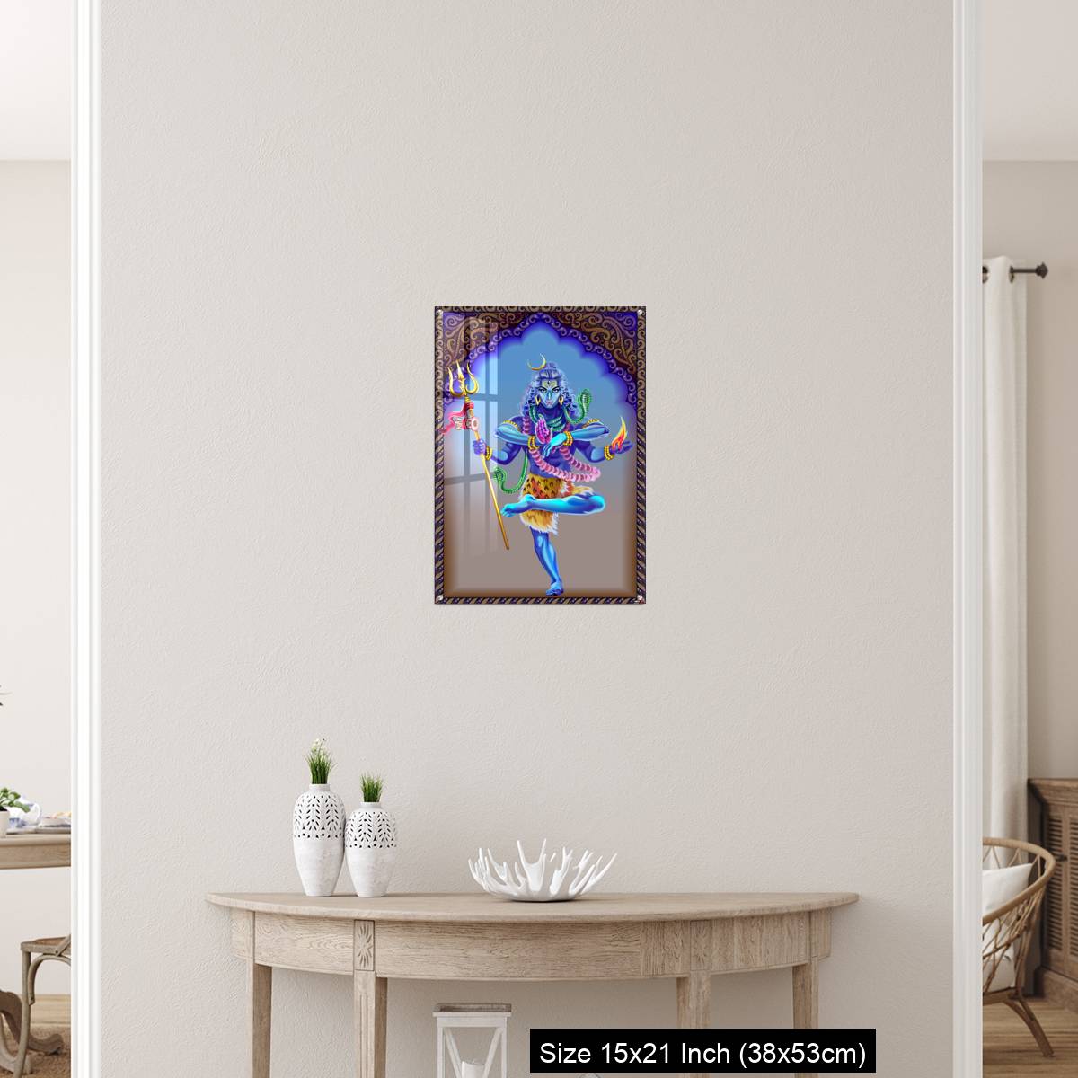 OMGs Acrylic Wall Decor – God Shiva on the background of an ornamental arch - Image 19