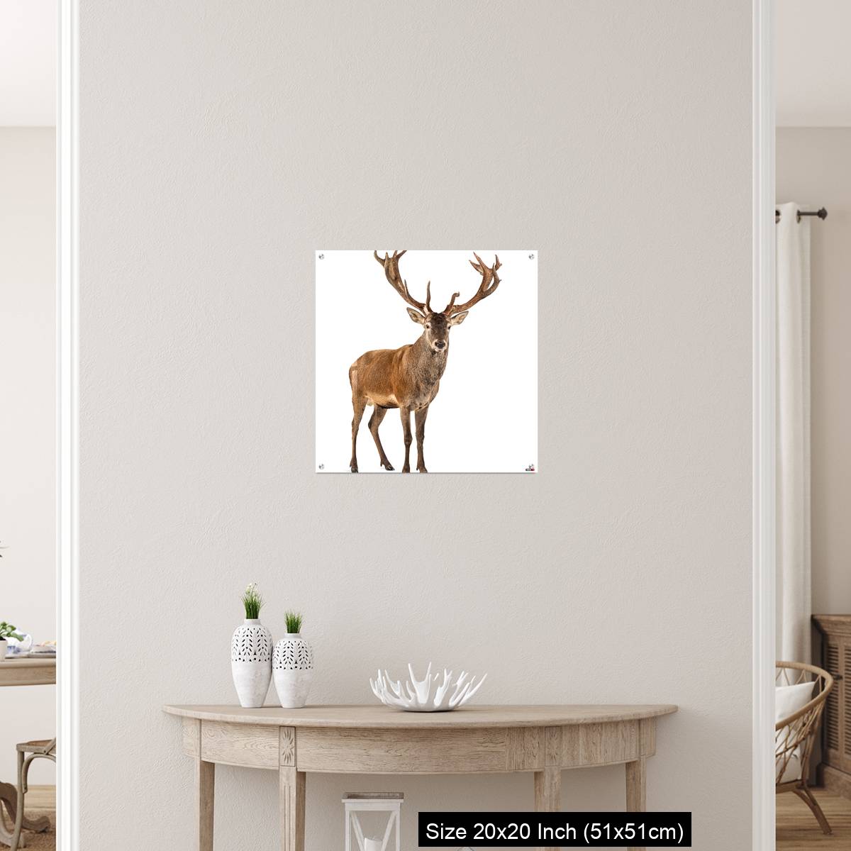 OMGs Acrylic Wall Decor – Red deer stag in front of a white background - Image 19