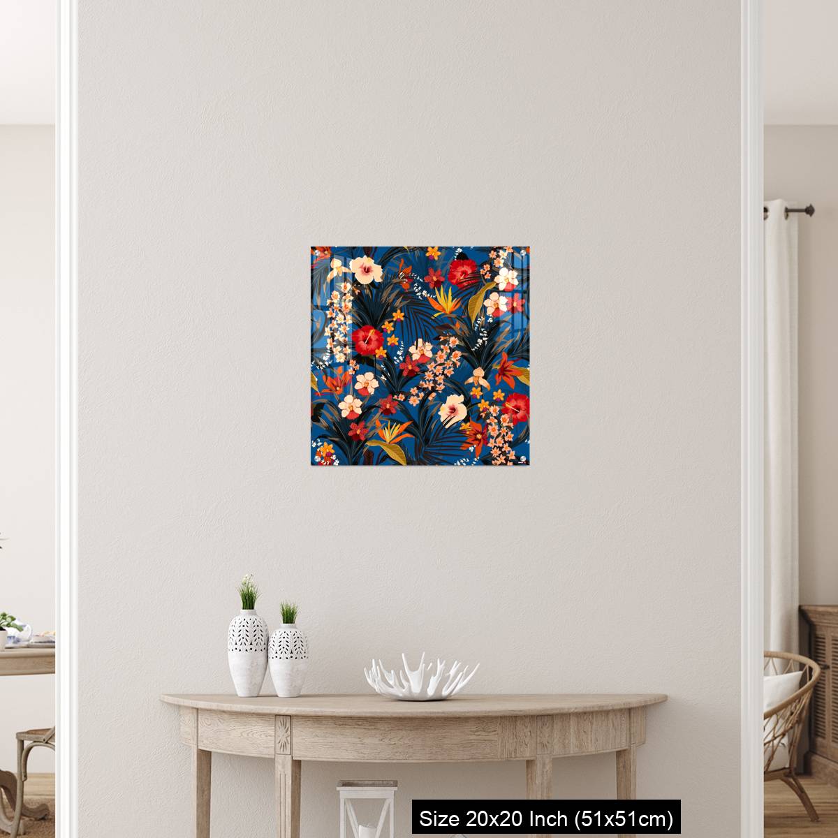 OMGs Acrylic Wall Decor – Trendy deep summer tropical background with jungle plants. - Image 19