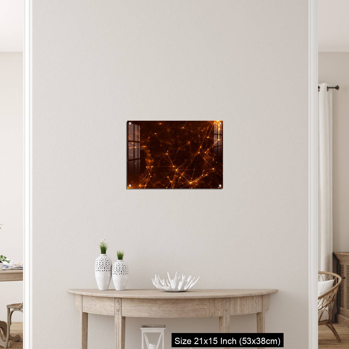 OMGs Acrylic Wall Decor – Abstract plexus structure of many glowing lines and particles. - Image 19