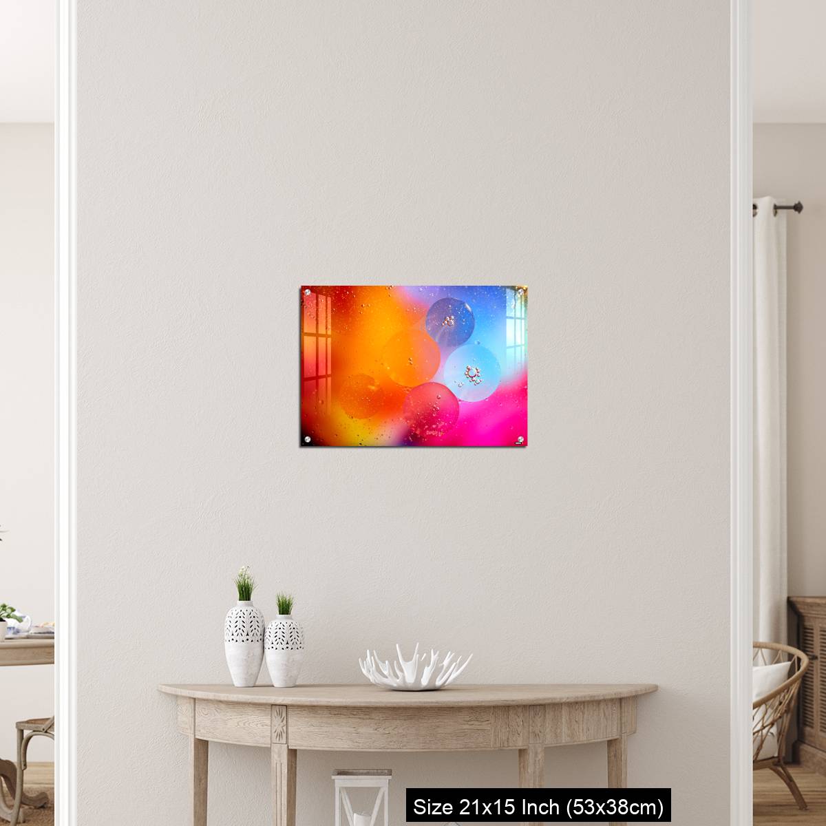 OMGs Acrylic Wall Decor – Beautiful abstract background from mixed water and oil in orange and purple color. - Image 19