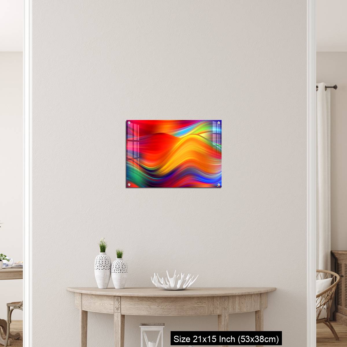 OMGs Acrylic Wall Decor – Modern colorful flow poster. Wave Liquid shape color background. - Image 19