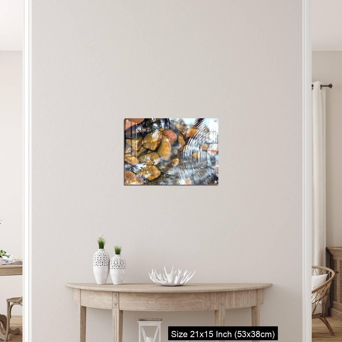OMGs Acrylic Wall DecorRipples and reflections in a pebbly pond - Image 19