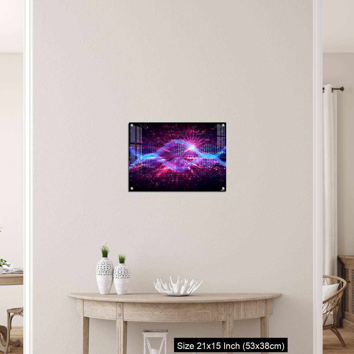 OMGs Acrylic Wall Decor – mRNA Technology - Messenger RNA - Two Strands of mRNA on Abstract Technology Background - Image 19