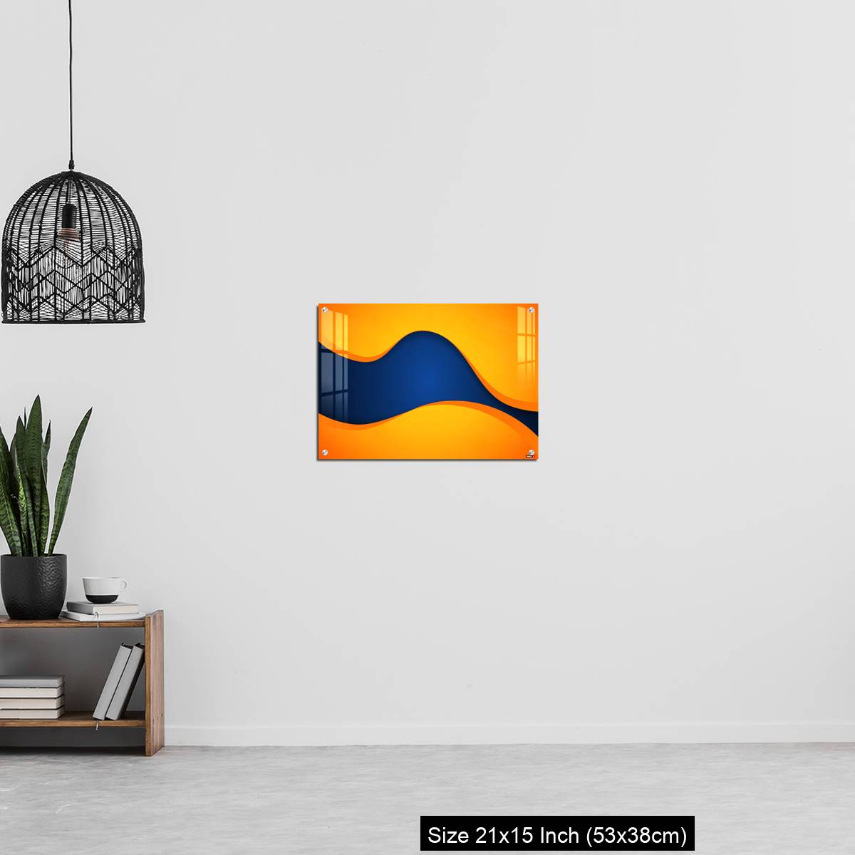 OMGs Acrylic Wall Decor – Abstract blue and orange wave vector background - Image 20