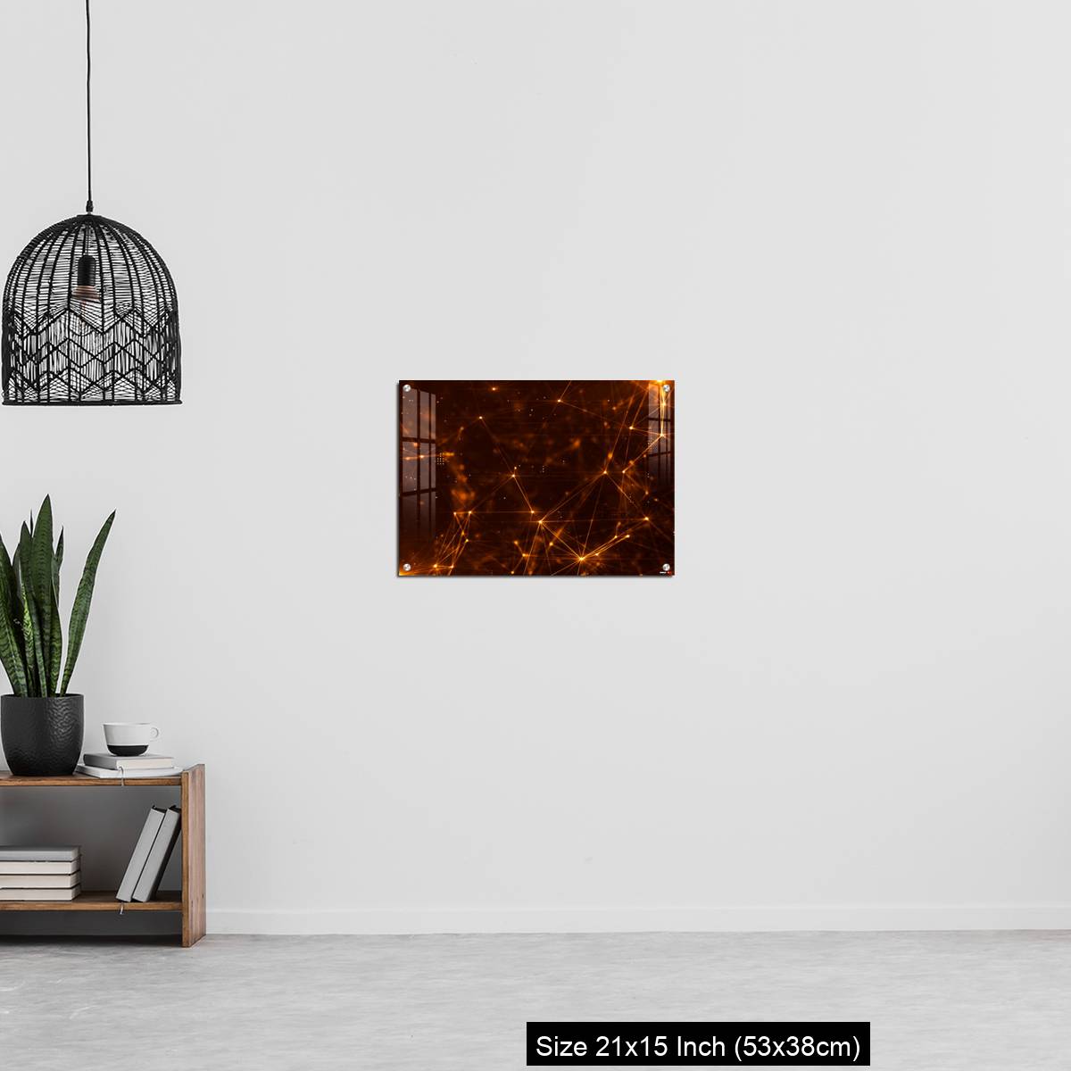 OMGs Acrylic Wall Decor – Abstract plexus structure of many glowing lines and particles. - Image 20