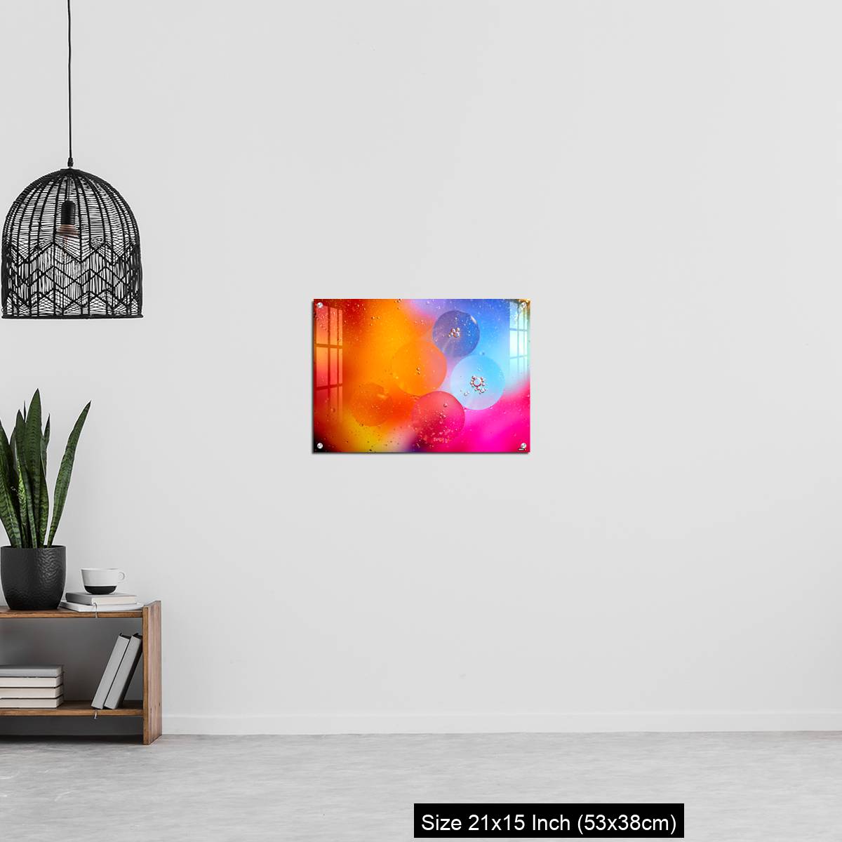 OMGs Acrylic Wall Decor – Beautiful abstract background from mixed water and oil in orange and purple color. - Image 20