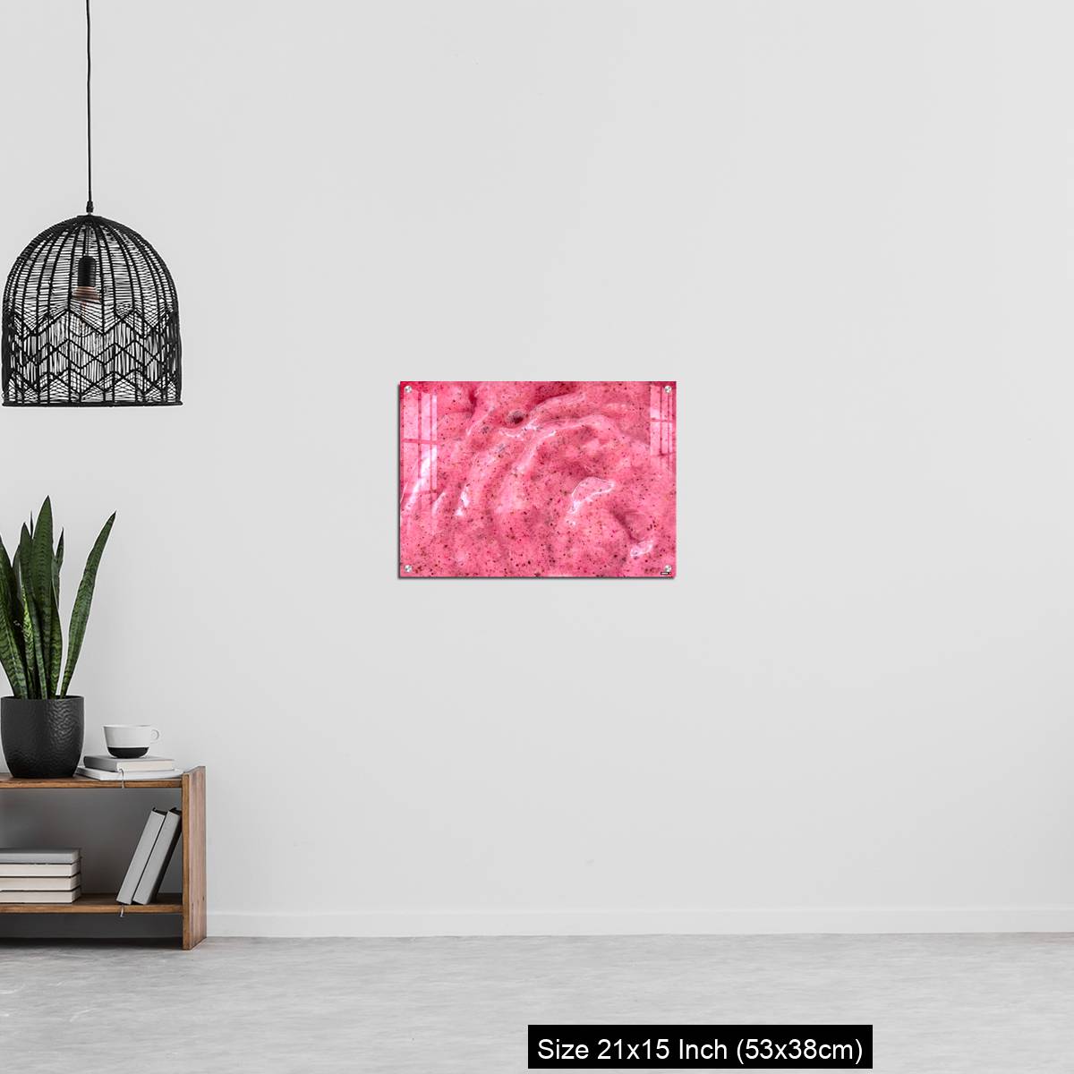 OMGs Acrylic Wall Decor – Close up Blueberry Yogurt Smoothie isolated background - Image 20