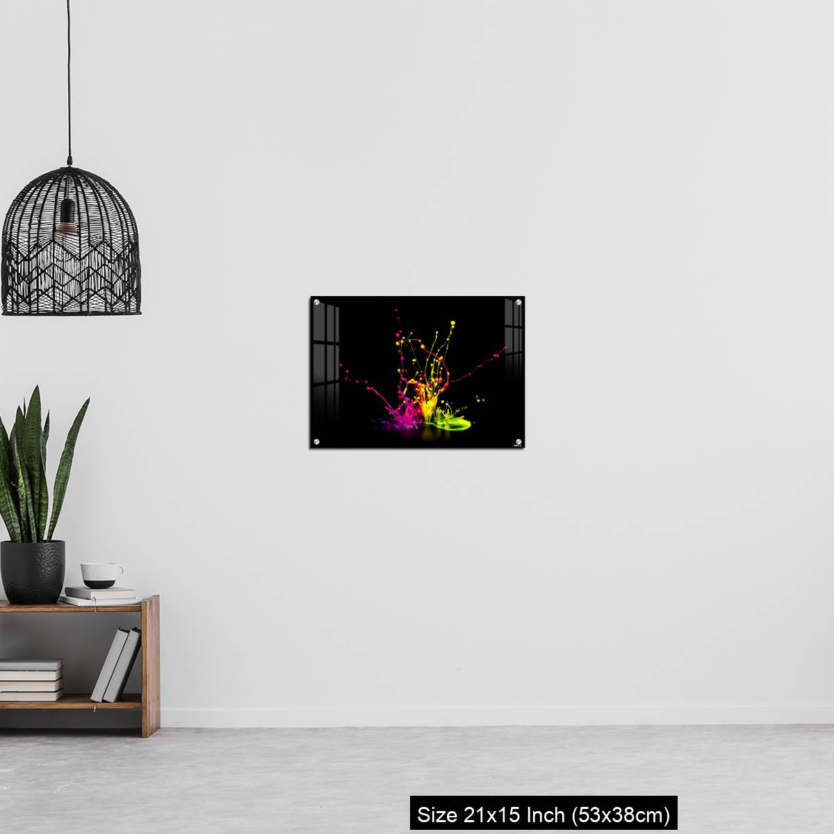 OMGs Acrylic Wall Decor – Colorful paint splashing on audio speaker isolated on black background - Image 20