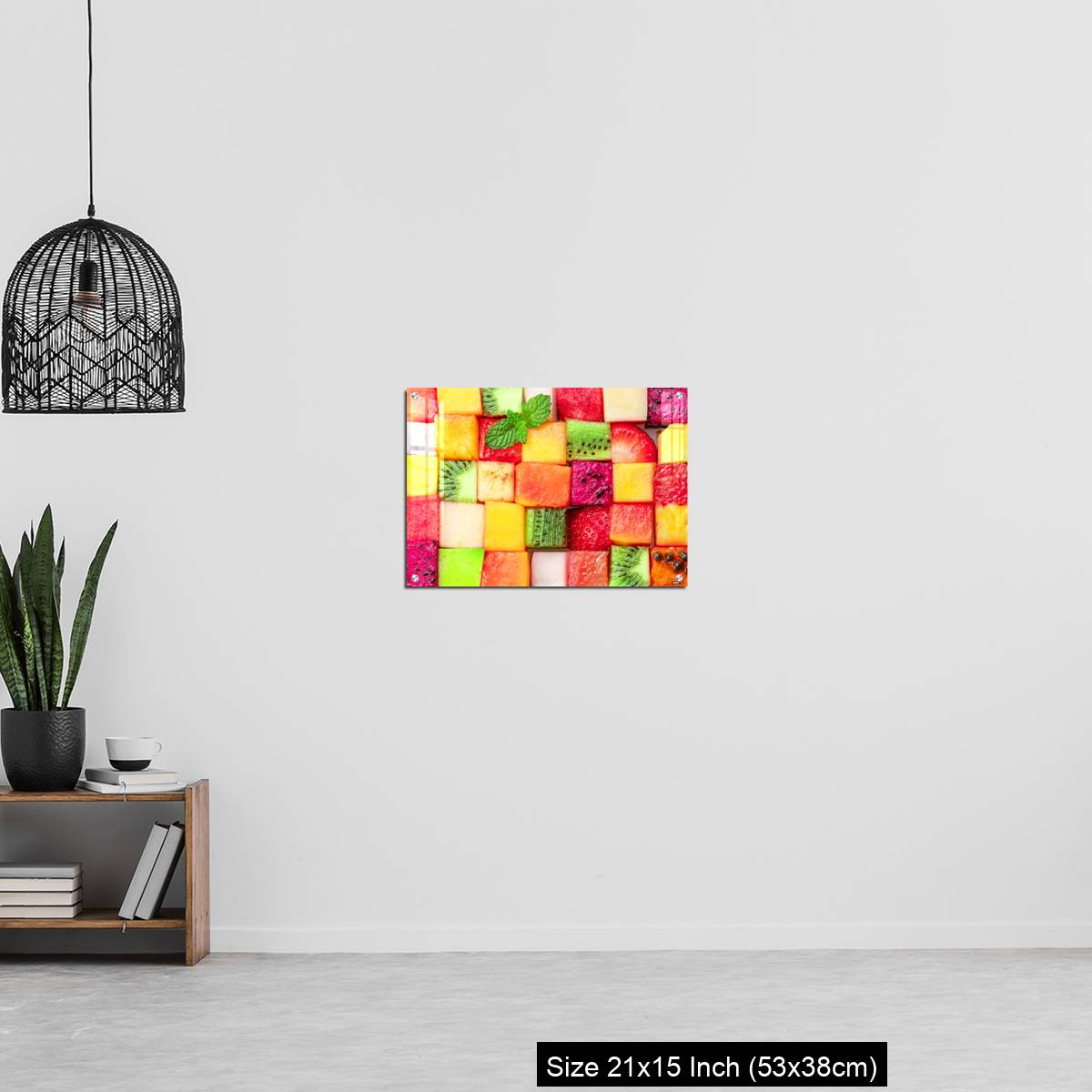 OMGs Acrylic Wall Decor – Fruit puzzle. Colorful food background or pattern arranged of different fruit cubes. - Image 20