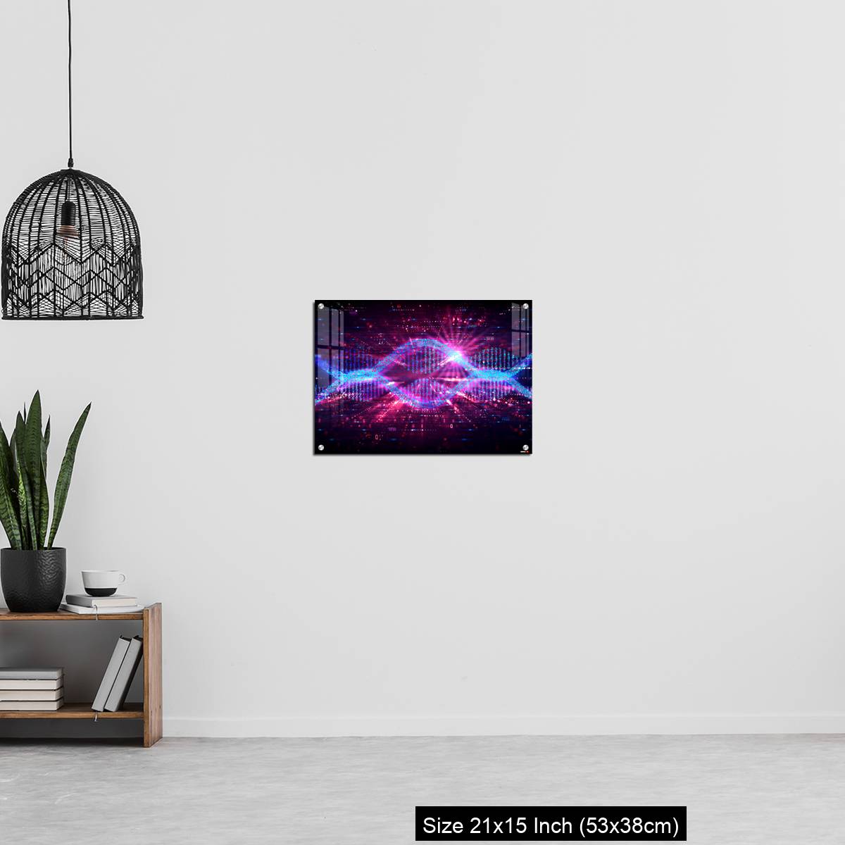 OMGs Acrylic Wall Decor – mRNA Technology - Messenger RNA - Two Strands of mRNA on Abstract Technology Background - Image 20