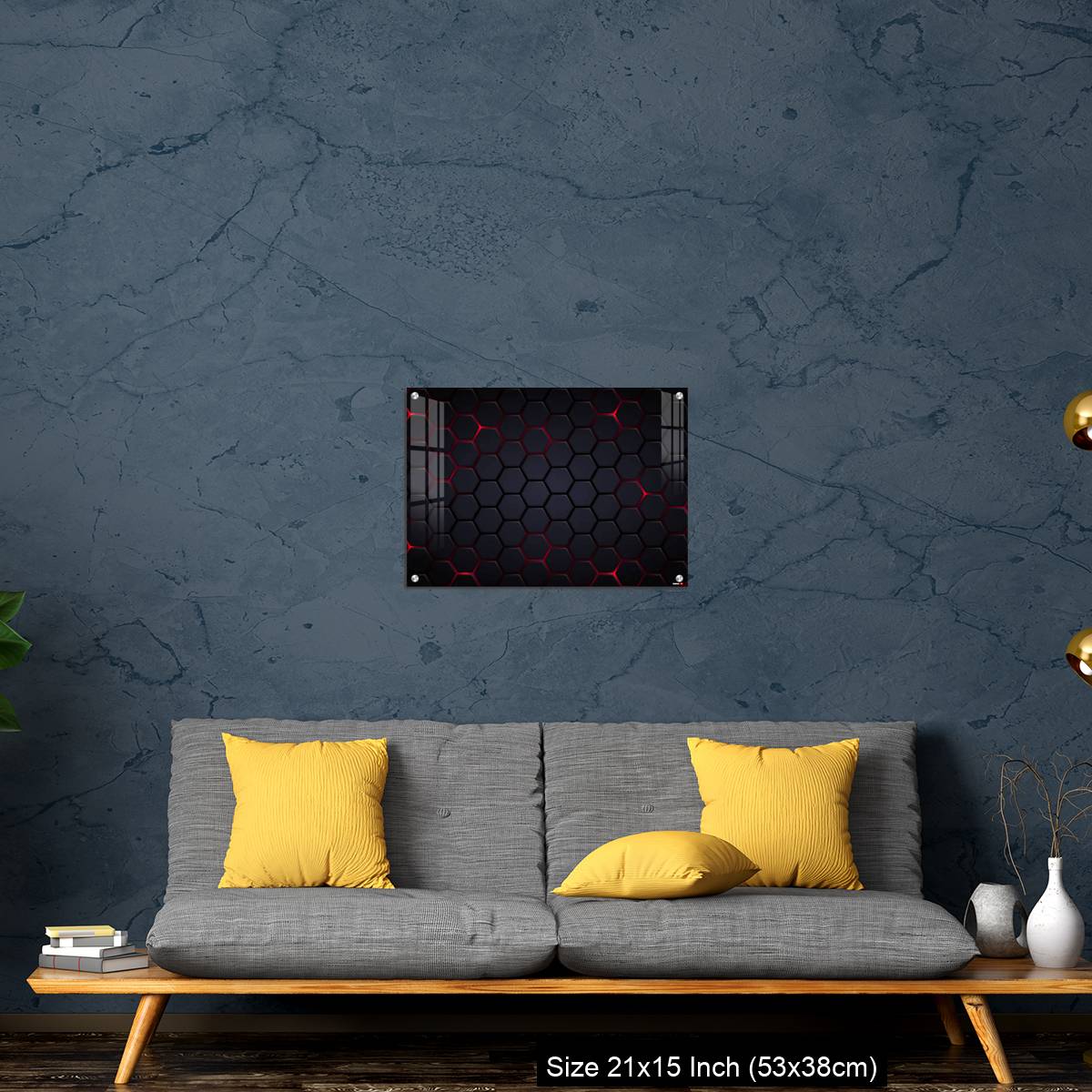 OMGs Acrylic Wall Decor – Abstract Futuristic background with hexagons . - Image 21