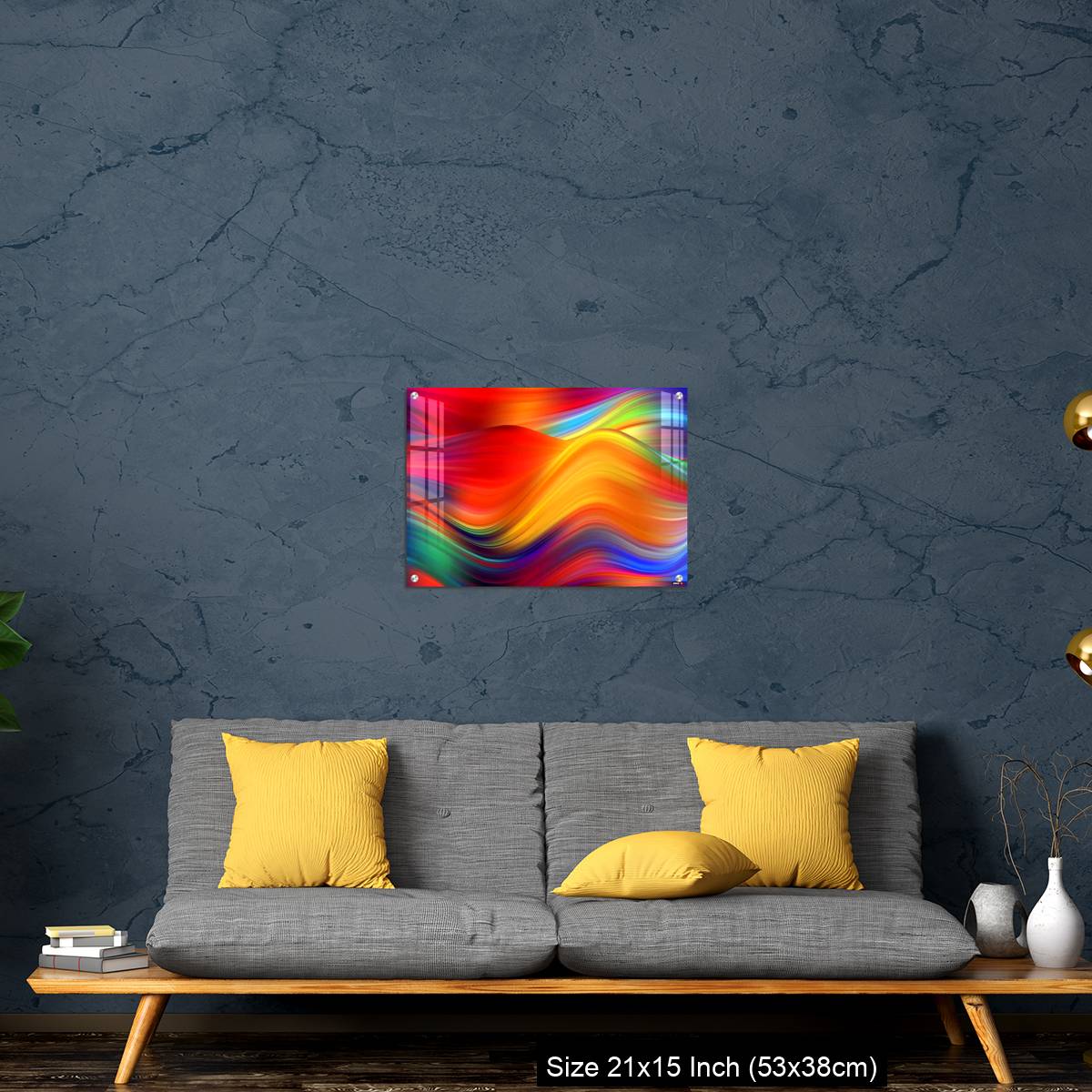OMGs Acrylic Wall Decor – Modern colorful flow poster. Wave Liquid shape color background. - Image 21