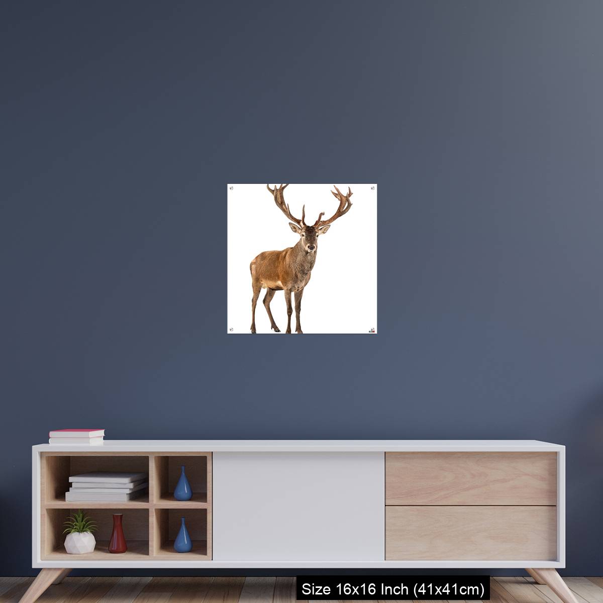 OMGs Acrylic Wall Decor – Red deer stag in front of a white background - Image 22