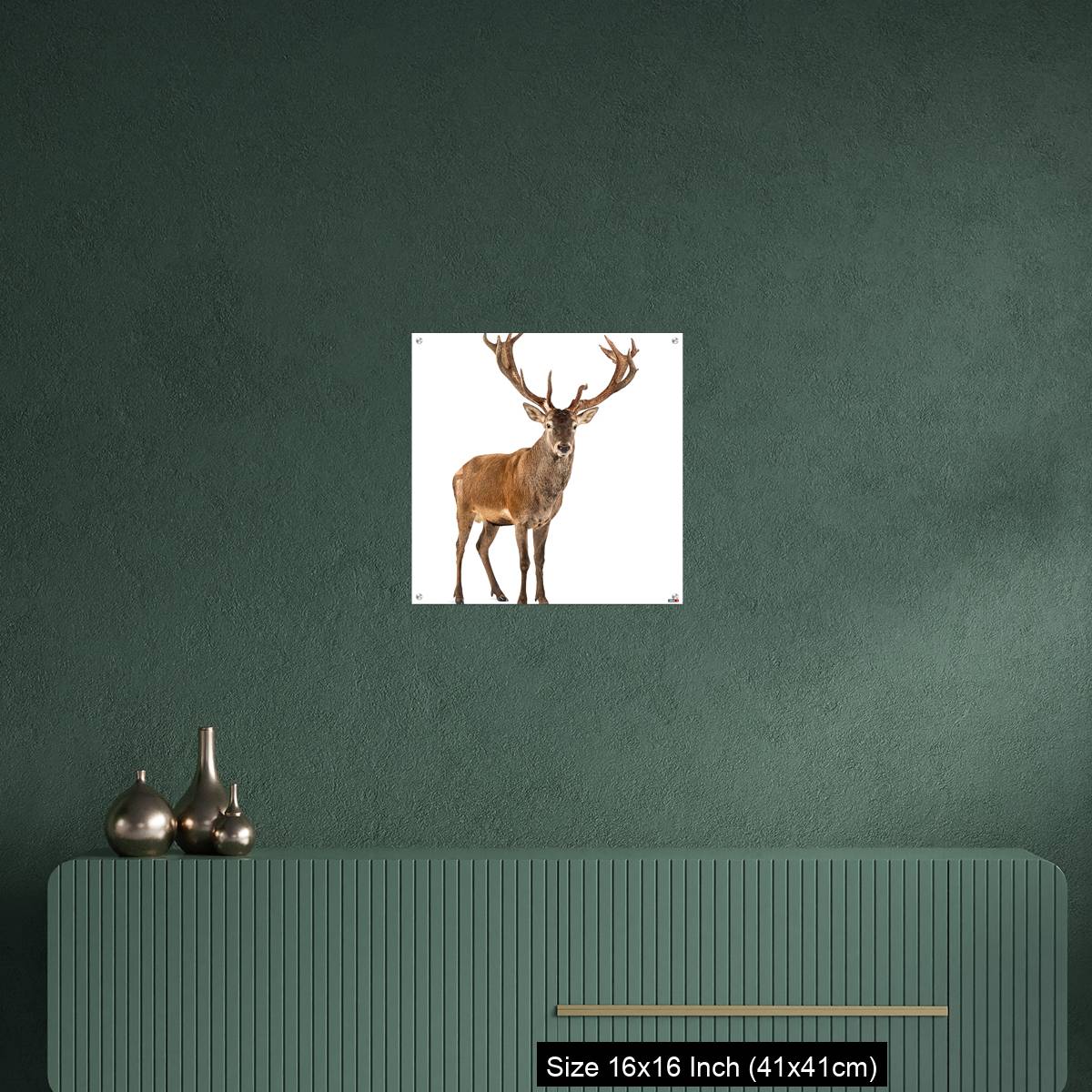OMGs Acrylic Wall Decor – Red deer stag in front of a white background - Image 23