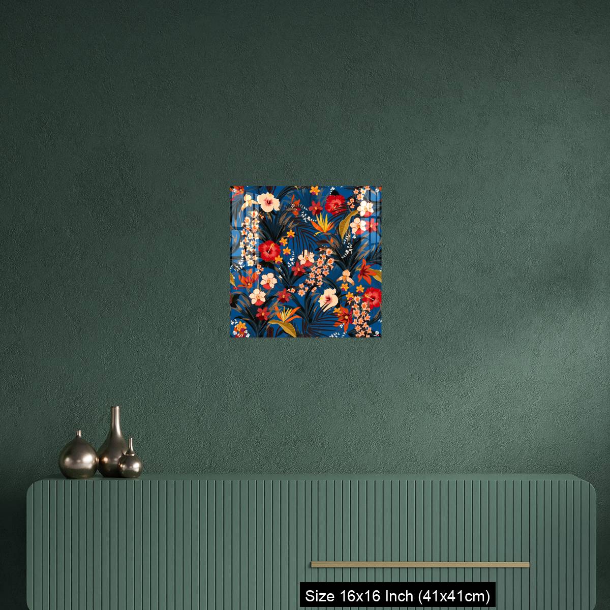 OMGs Acrylic Wall Decor – Trendy deep summer tropical background with jungle plants. - Image 23