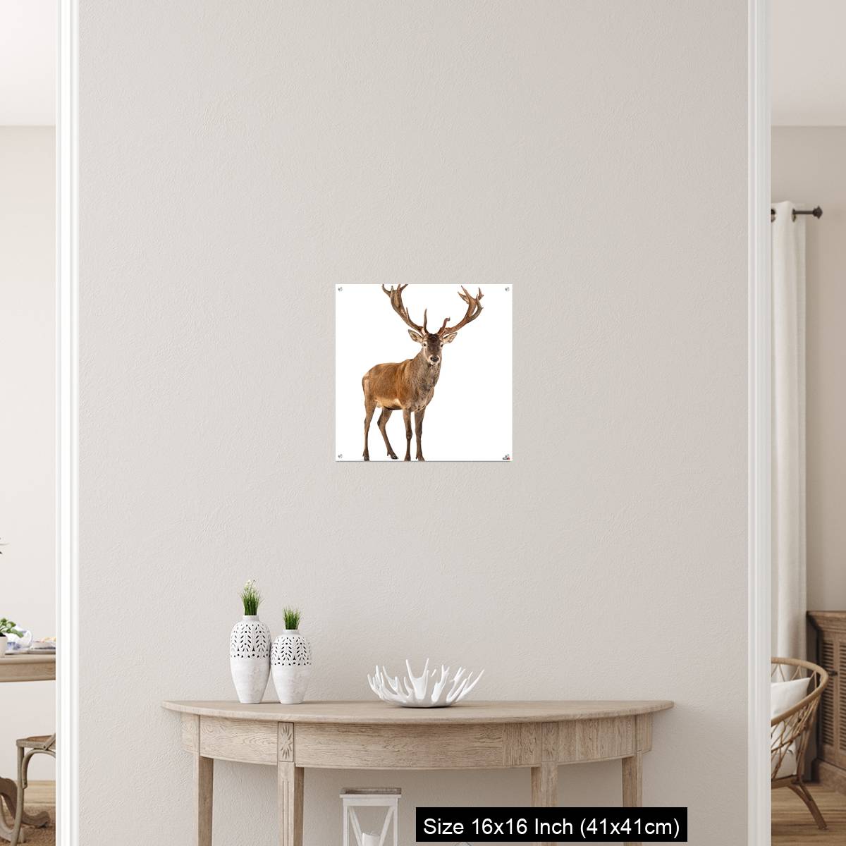OMGs Acrylic Wall Decor – Red deer stag in front of a white background - Image 26