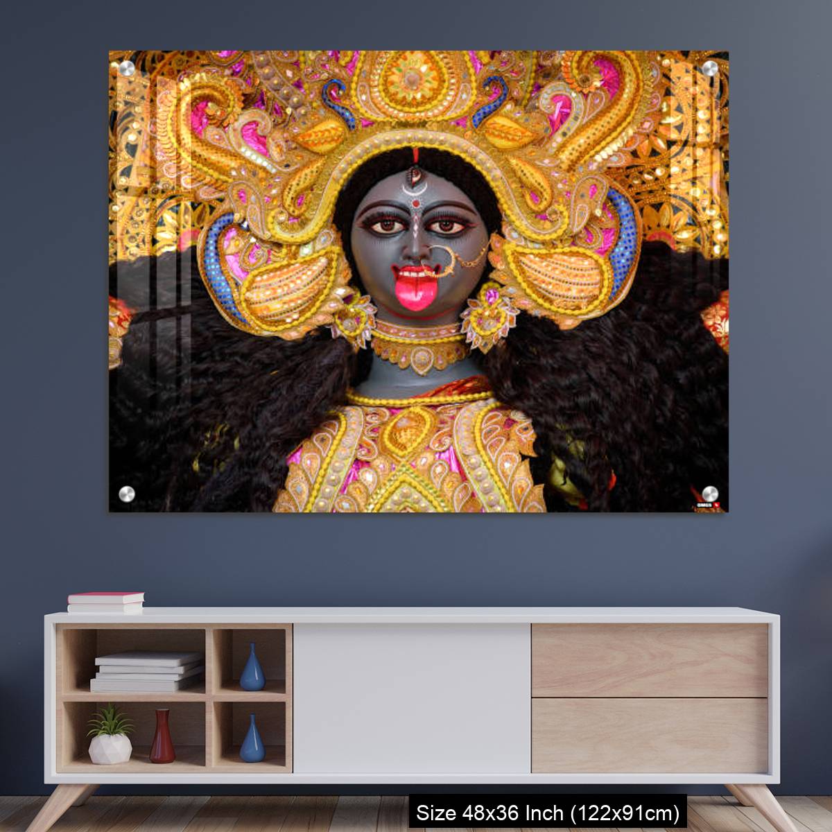 OMGs Acrylic Wall Decor – Goddess Kali idol decorated at Puja pandal