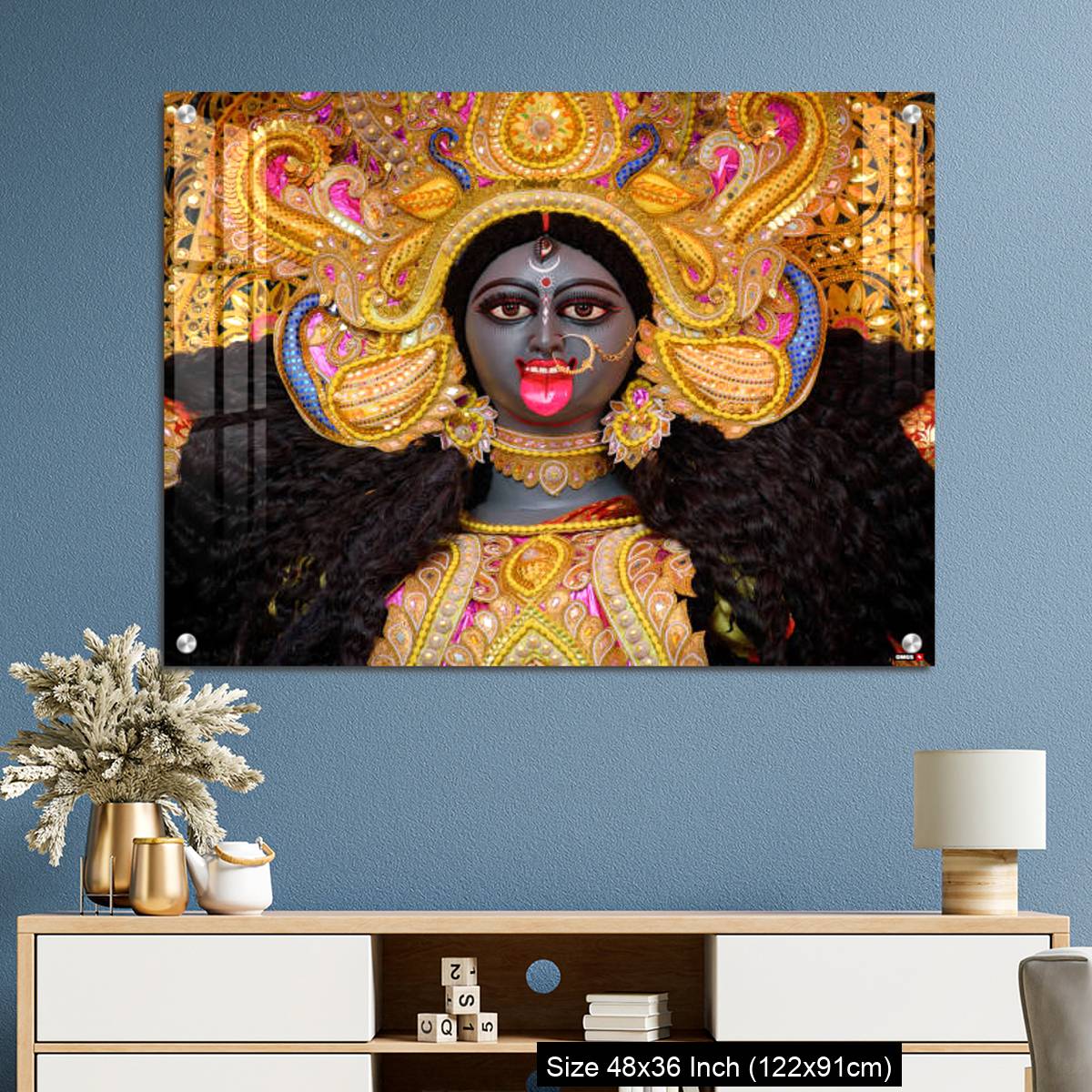 OMGs Acrylic Wall Decor – Goddess Kali idol decorated at Puja pandal - Image 3