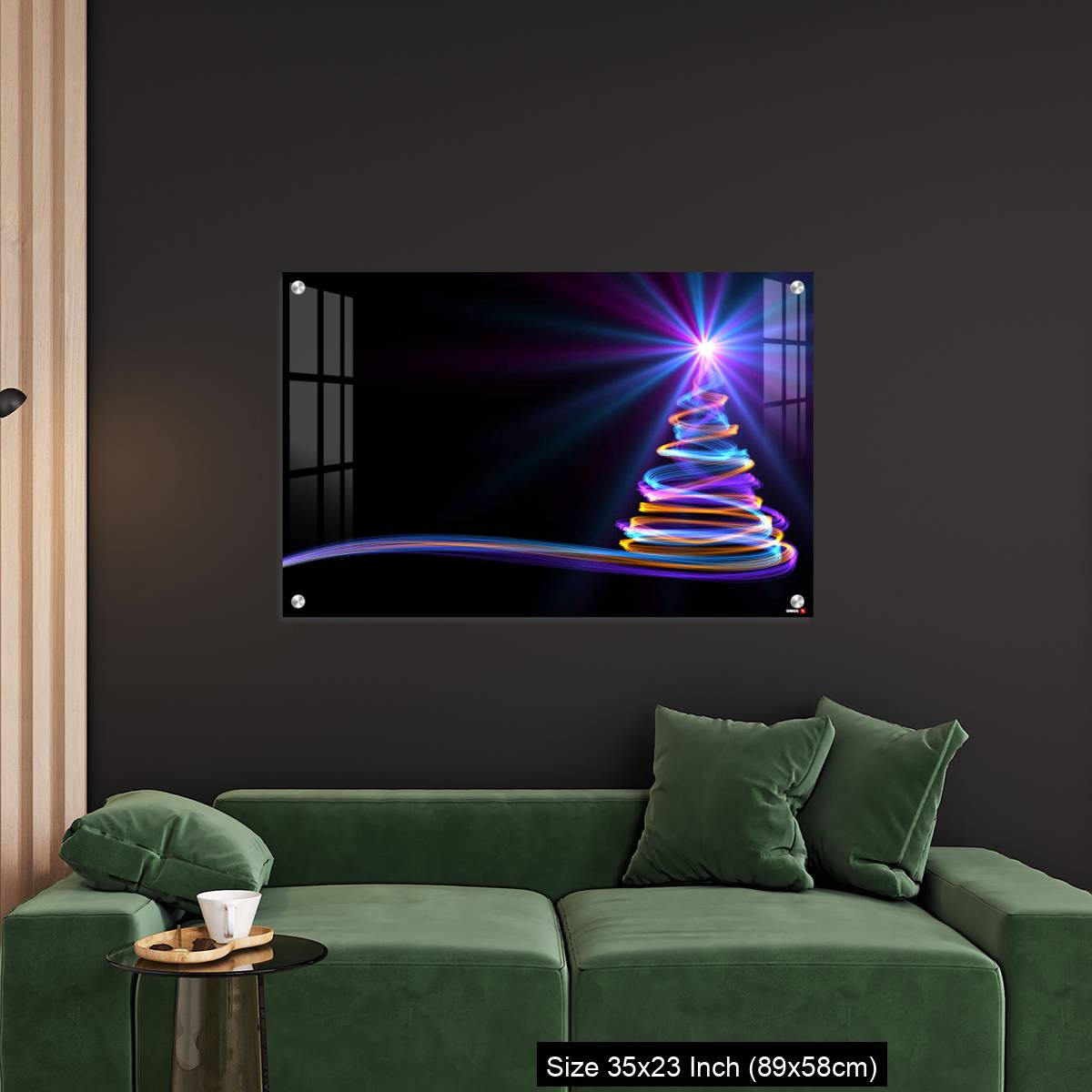 OMGs Acrylic Wall Decor – Christmas Tree From Yellow, Blue And Purple Neon Streaks - Image 11