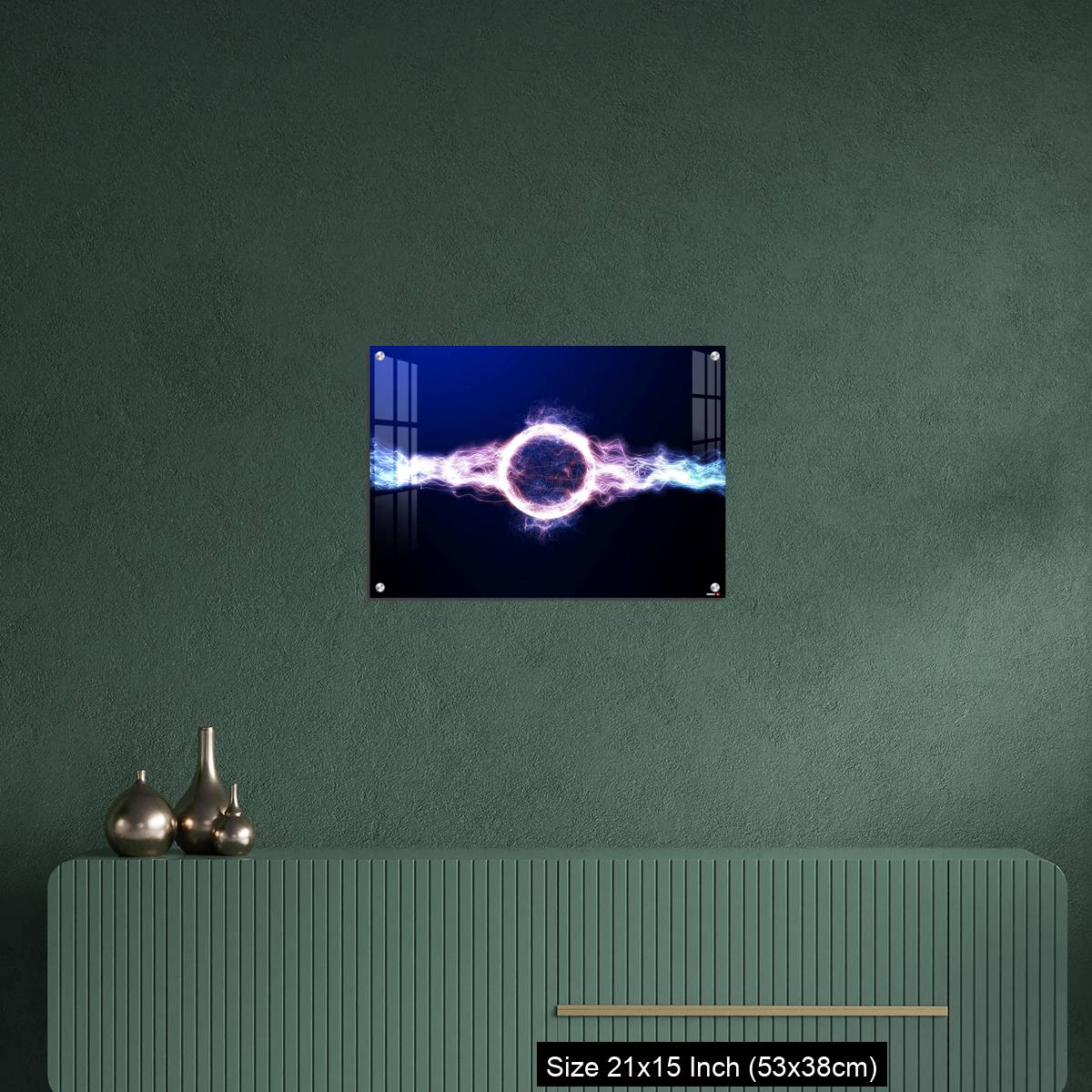 OMGs Acrylic Wall Decor – Global smart world thunder neon color light with ray light shining in space - Image 16