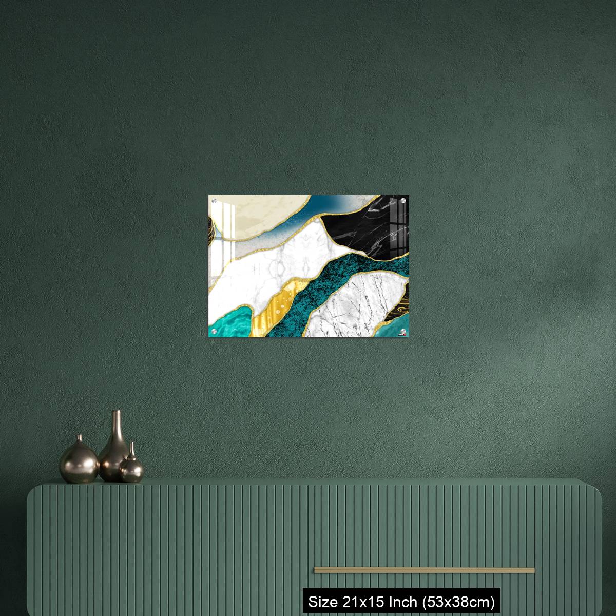 OMGs Acrylic Wall Decor – Resin geode and abstract art, functional art, like watercolor geode painting. golden, blue, turquoise, black, gray, white and gray background - Image 16