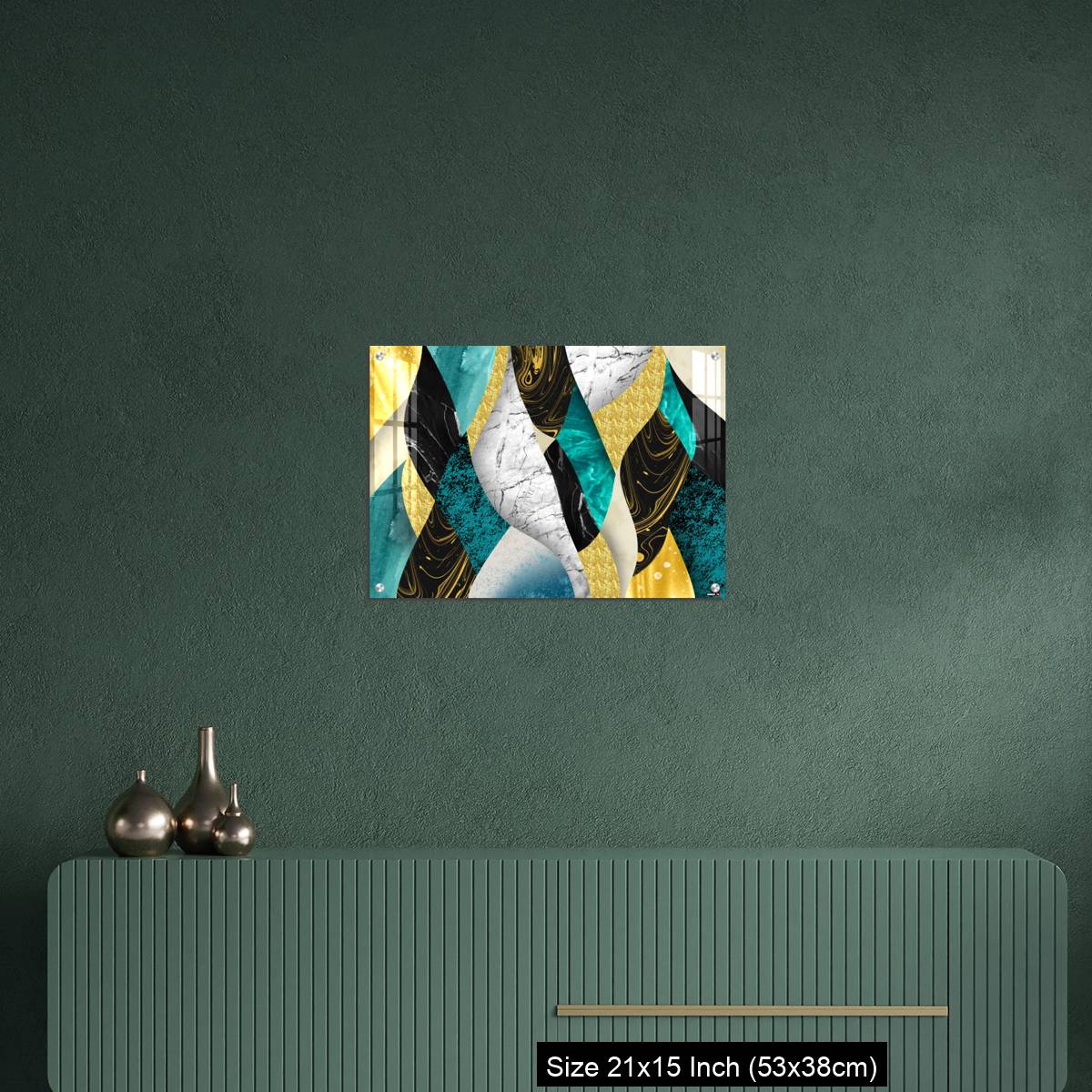 OMGs Acrylic Wall Decor – Golden, blue, turquoise, black, gray, white and gray marble background - Image 16