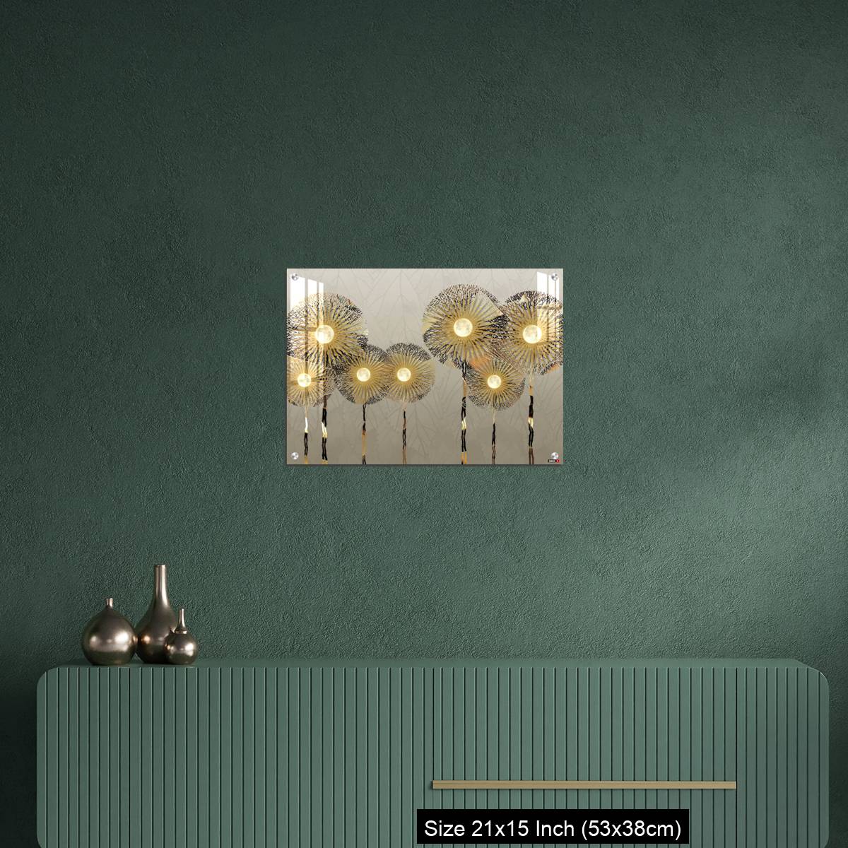 OMGs Acrylic Wall Decor – Golden silhouettes dandelion in light background - Image 16